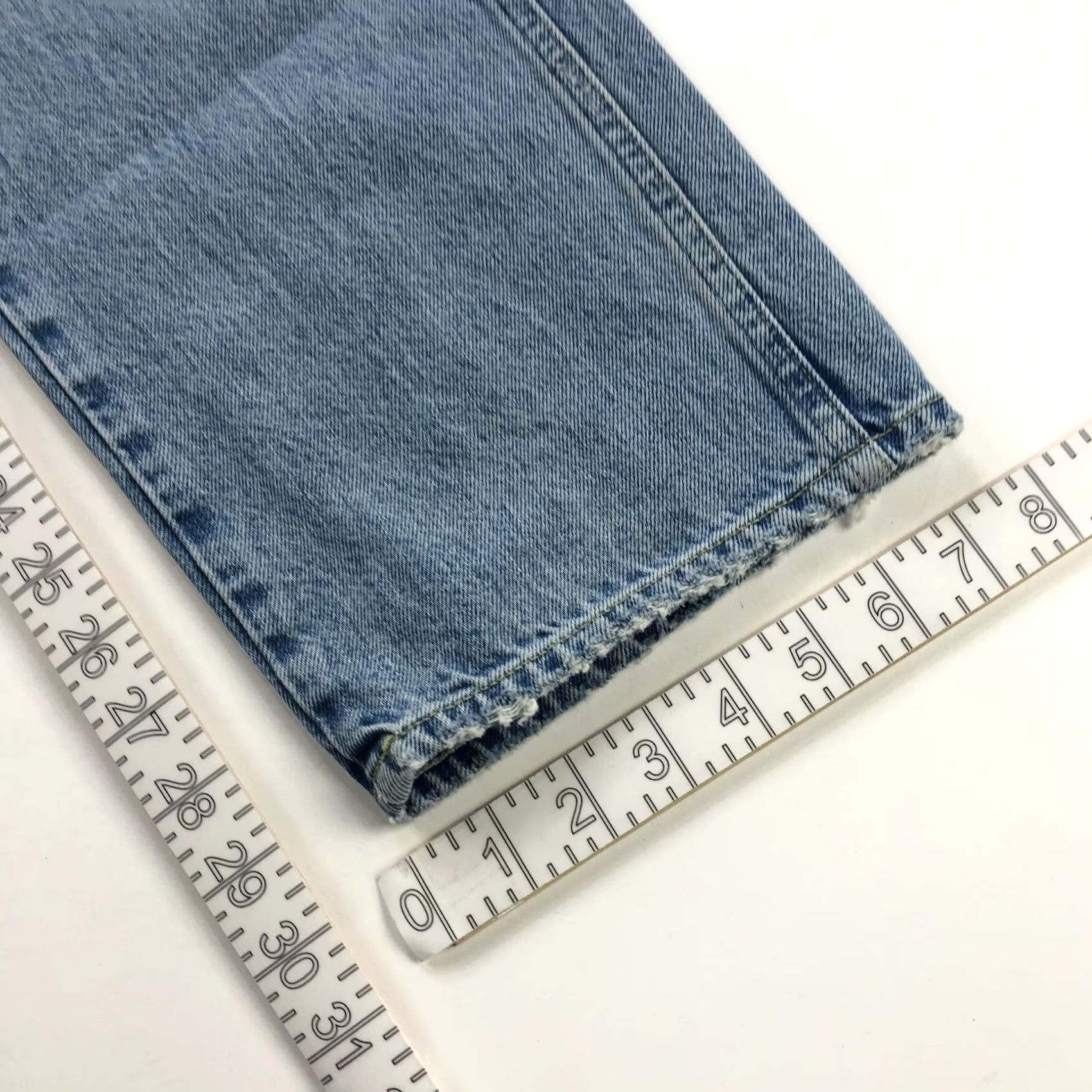 AMO AMO Valentina Jeans Women Blue Mid Rise Straight Denim 23 29W 29L Pockets Distressed Size 40" / US 18 - 7 Thumbnail