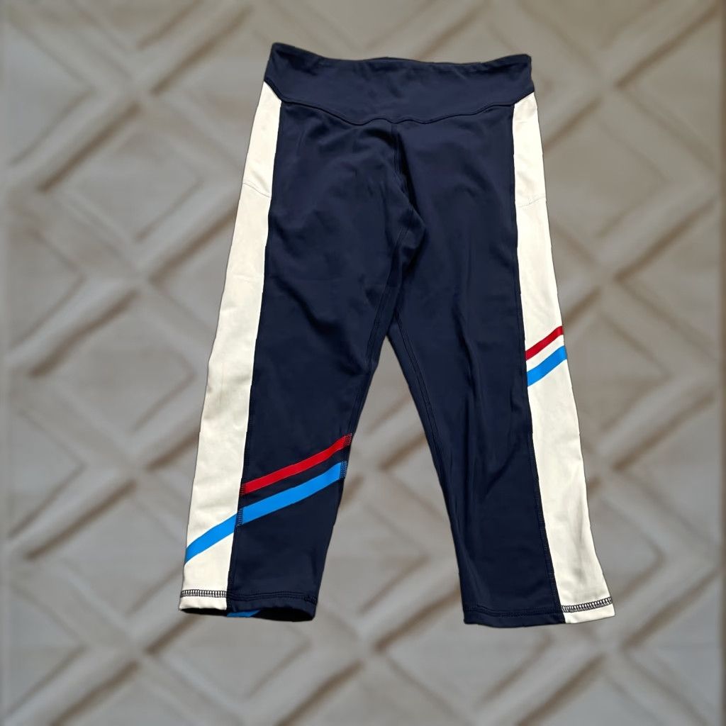 Champion Champion Leggings Womens 28 Blue Cropped High Rise Active Gym Athletic Run 28x21 C9 Size 28" / US 6 / IT 42 - 1 Thumbnail