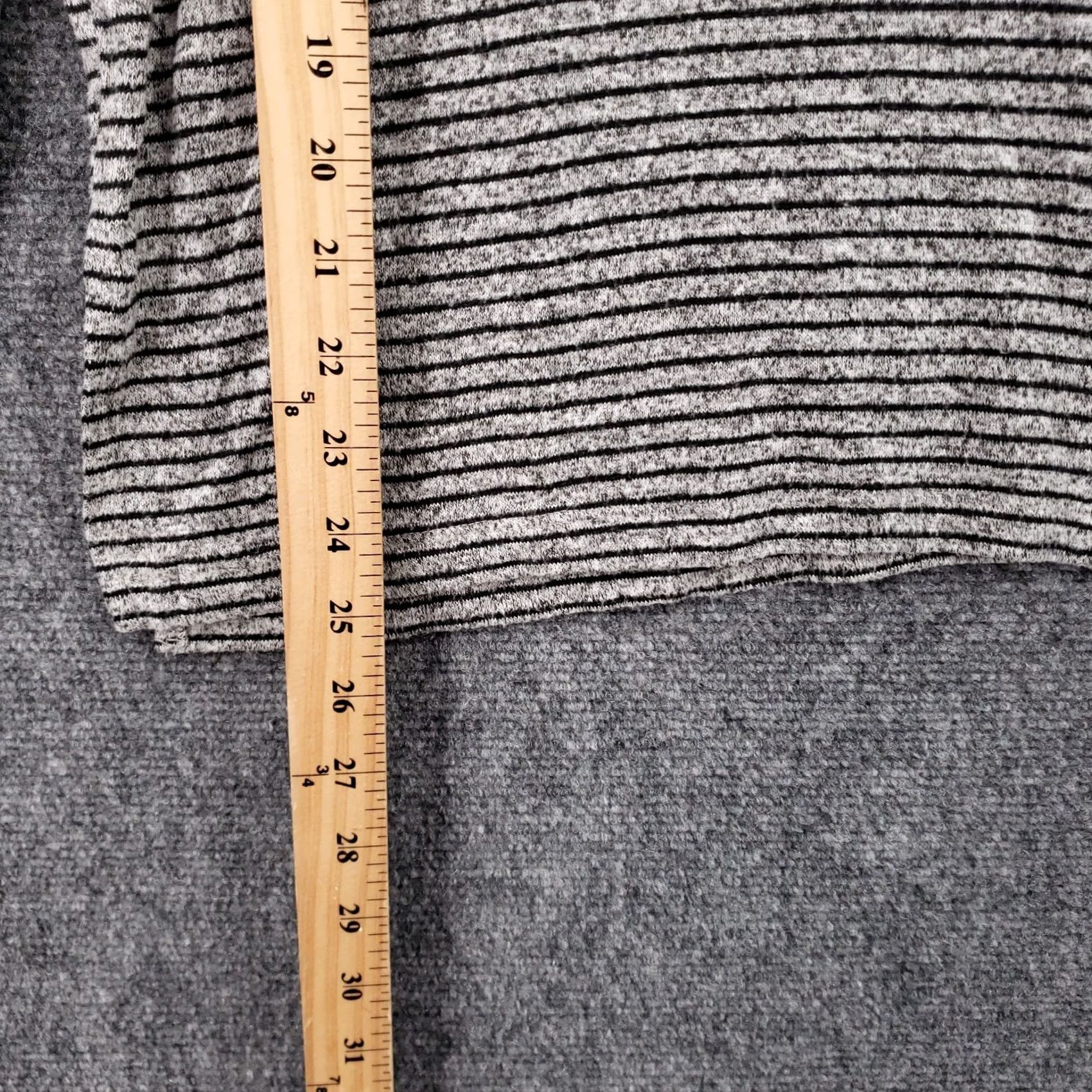 Lucky Brand Lucky Brand Hoodie S Small Gray Black Striped Pullover Oversized Womens Size S / US 4 / IT 40 - 4 Thumbnail