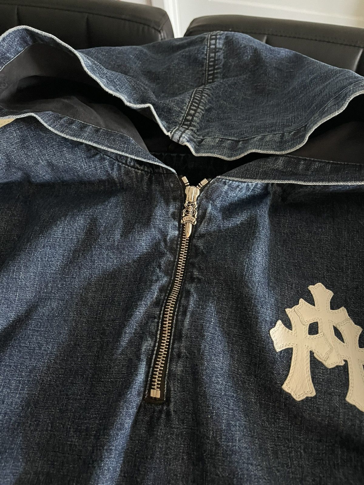 Chrome Hearts Chrome Hearts Denim Half Zip Size US XL / EU 56 / 4 - 5 Thumbnail