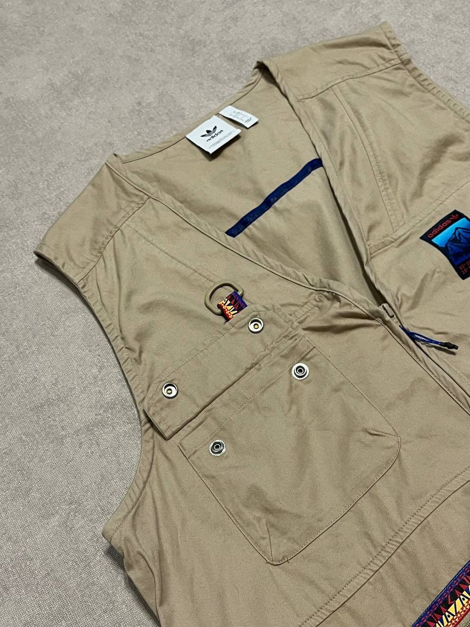 Adidas Adidas Men`s Outdoor Beige Vest Jacket Size L Size US L / EU 52-54 / 3 - 3 Thumbnail