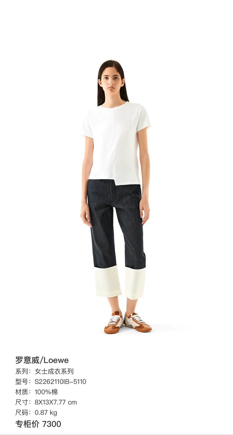 Loewe LOEWE White embroidered logo short sleeves Size S / US 4 / IT 40 - 5 Thumbnail