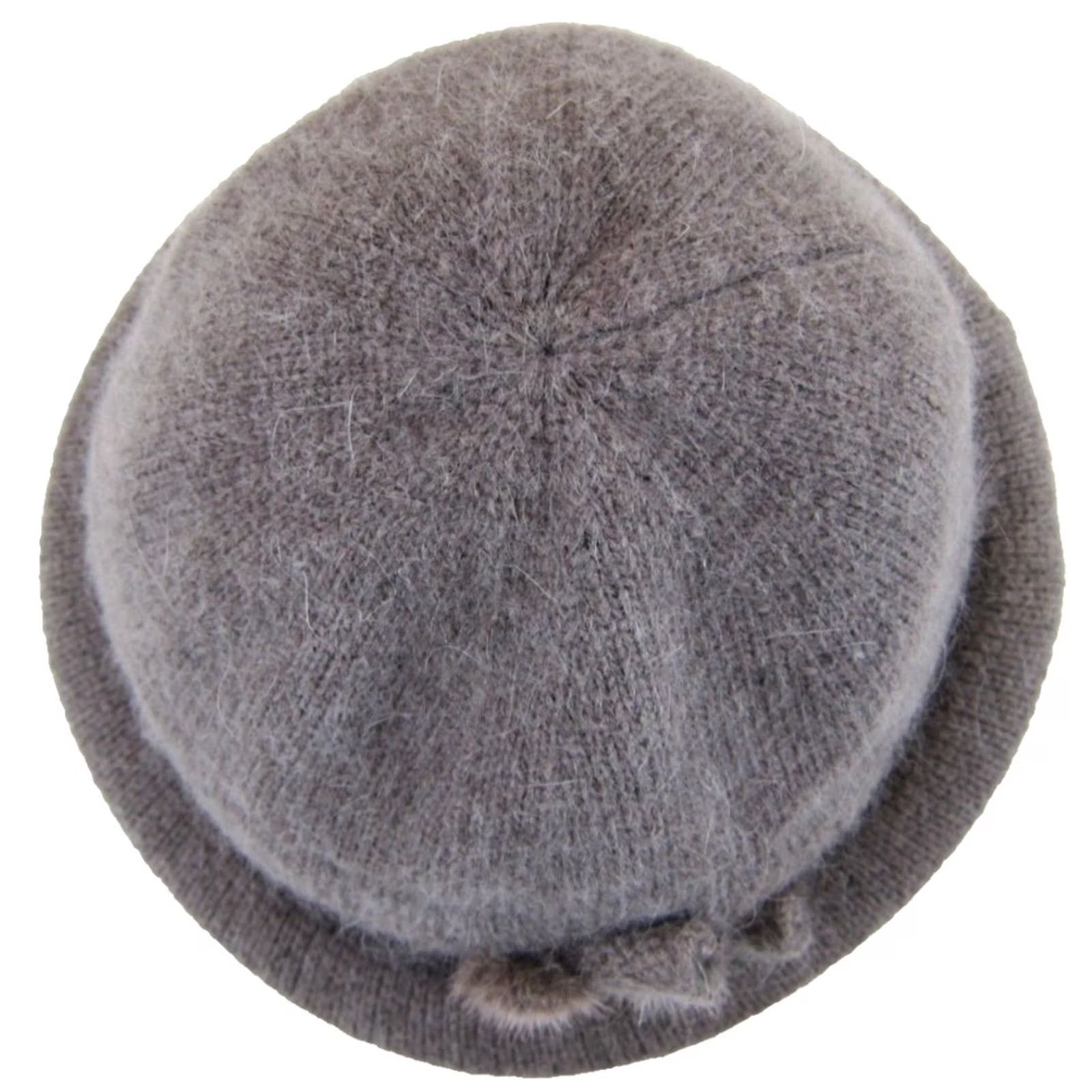 Vintage VINTAGE Rabbit Fur Knit Greyish Purple Soft Cozy Grouser Bucket Hat Woman S-M Size ONE SIZE - 4 Thumbnail