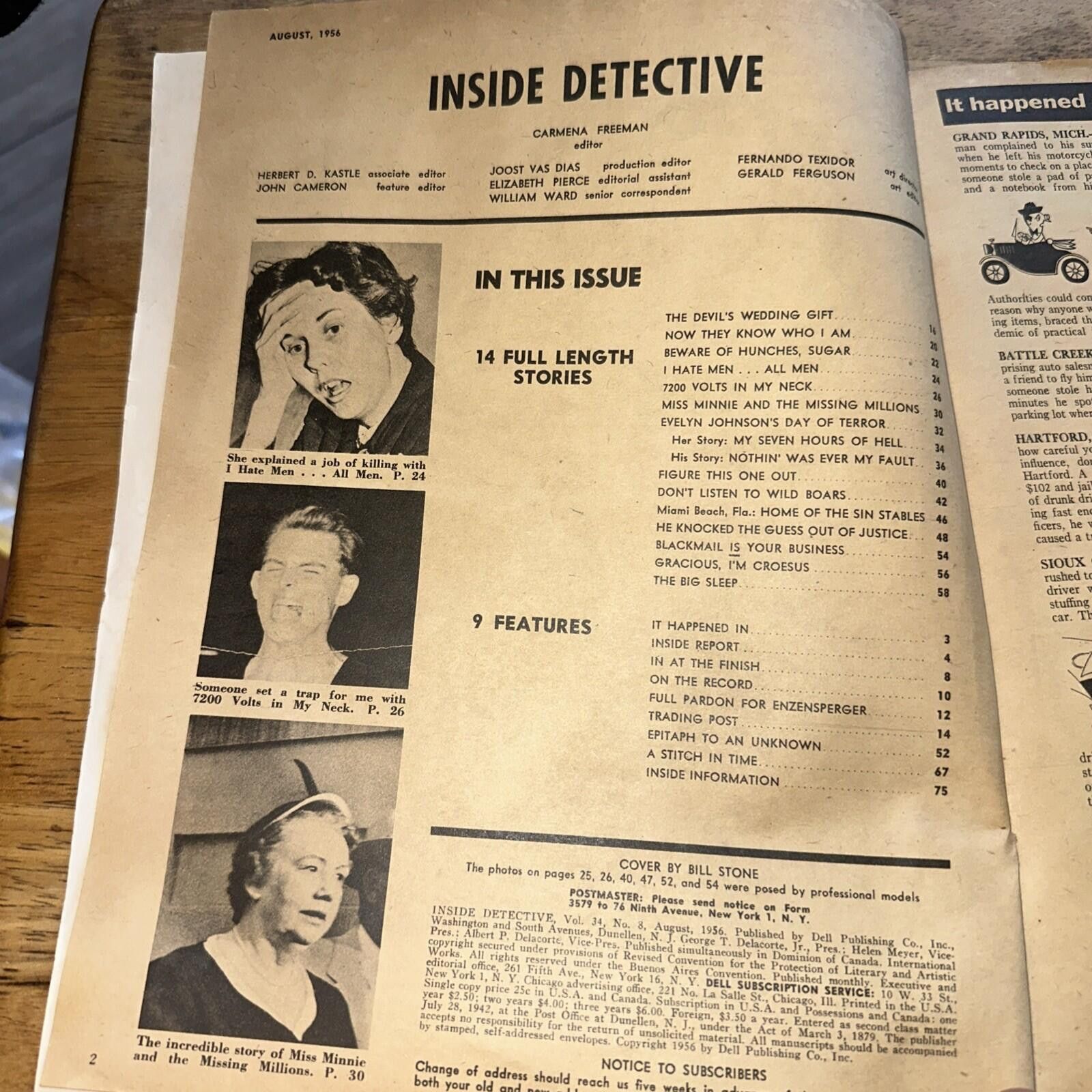 Other Vintage Inside Detective August 1956 Magazine Size ONE SIZE - 4 Thumbnail