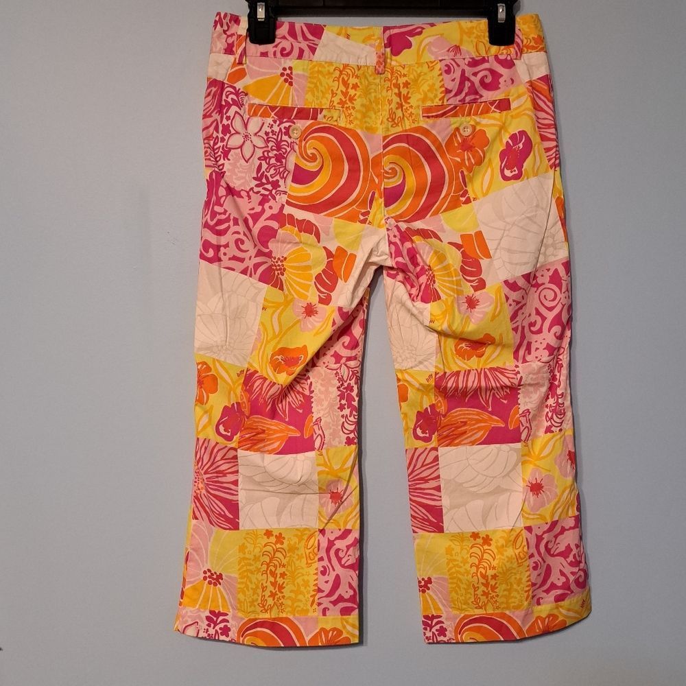 Lilly Pulitzer Lilly Pulitzer Colorful Floral Trouser Capri Pants 90's Siz Size 25" / US 0 / IT 36 - 11 Thumbnail