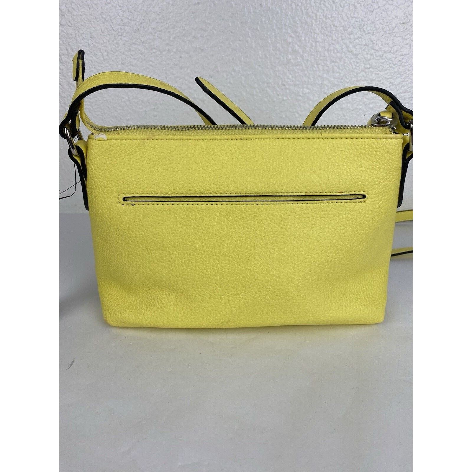 Elie Tahari NWT Tahari Yellow Vegan Leather Crossbody Full Zip Vibrant Size ONE SIZE - 9 Thumbnail