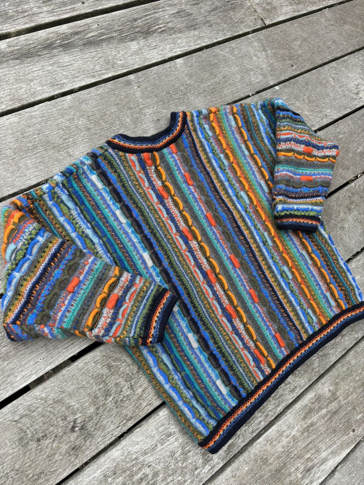 Coogi × Streetwear × Vintage RARE Vintage Coogi Pure Wool 3D Knit 