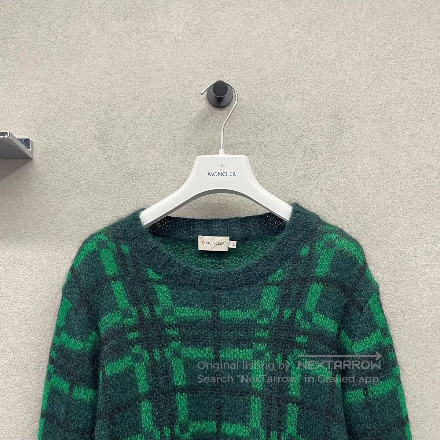 Moncler green plaid sweater by Moncler size M. Size US M / EU 48-50 / 2 - 4 Thumbnail