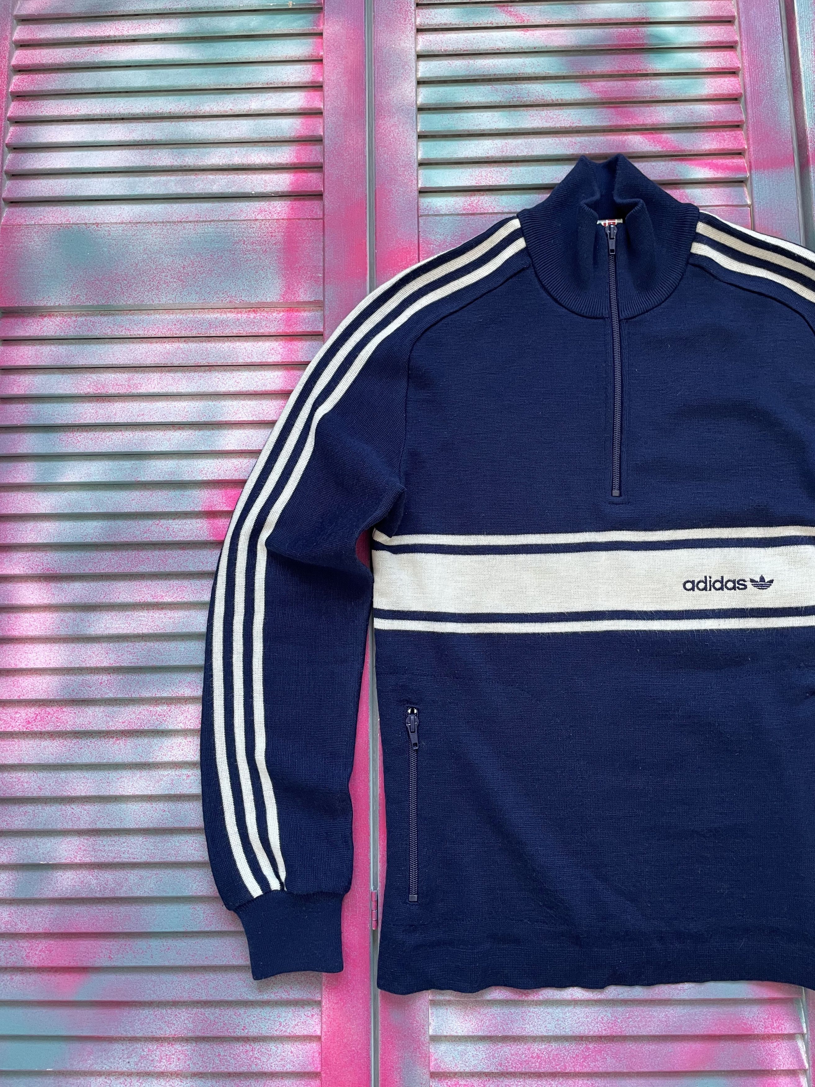 Adidas Very Rare Vintage Adidas 1/3 Zip Made in West Germany Size US S / EU 44-46 / 1 - 3 Thumbnail