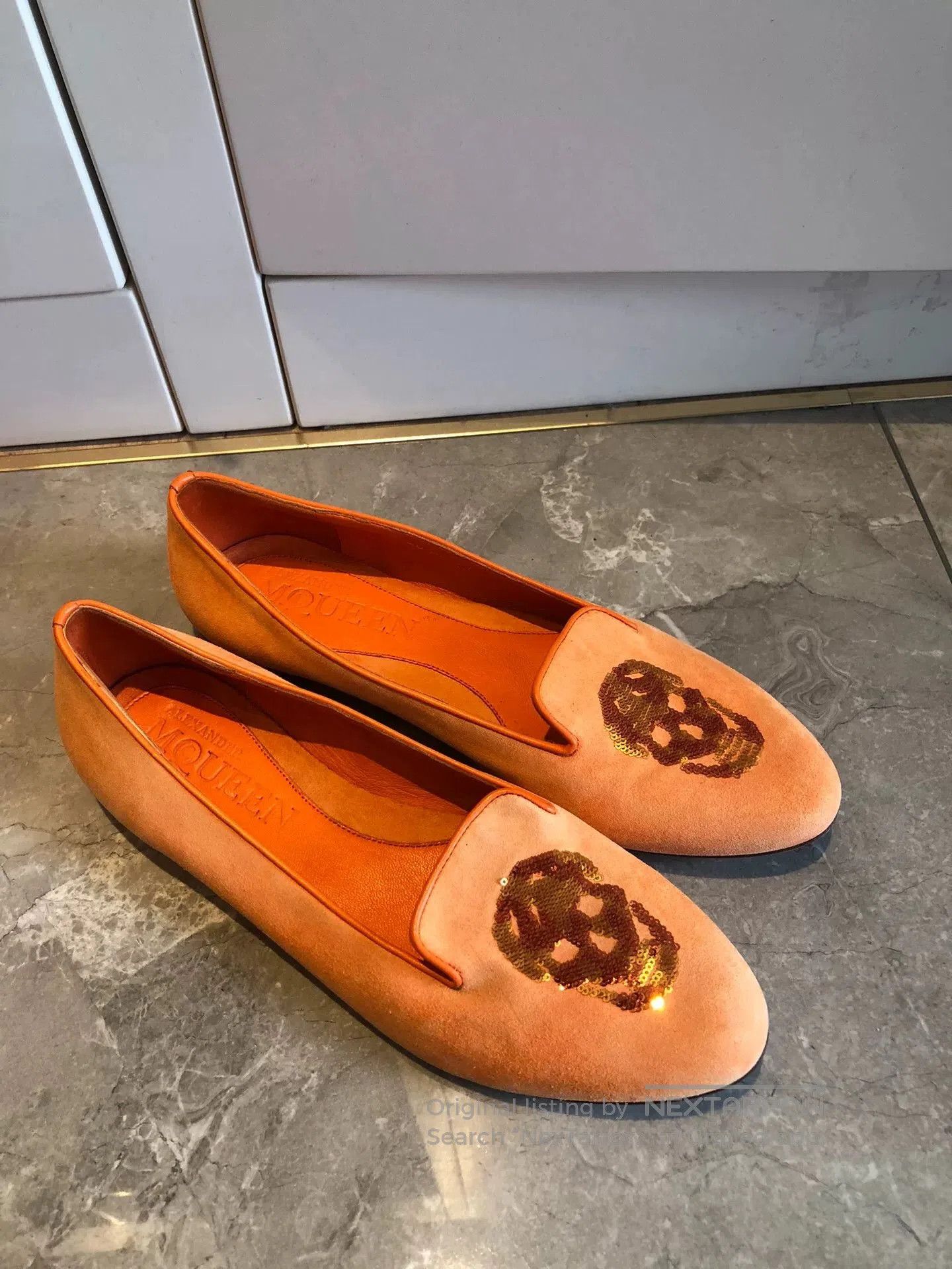 Alexander McQueen Alexander McQueen Skeleton Suede Flat Shoes. Size US 6.5 / IT 36.5 - 1 Thumbnail