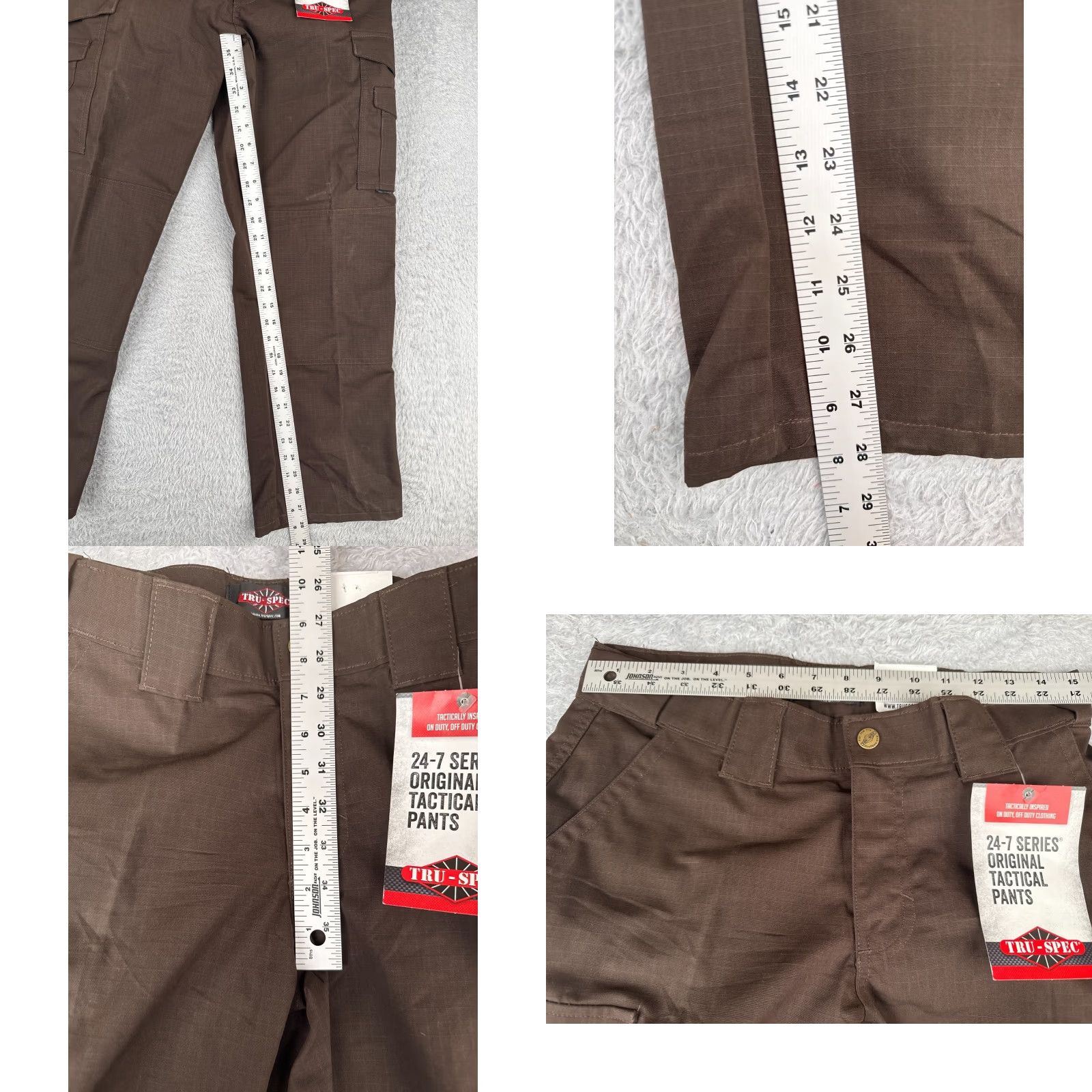Vintage TRU-SPEC Pants Women 6 Brown Rip-Stop Cargo 24-7 Series LEO 30x28 NEW Size 28" / US 6 / IT 42 - 8 Thumbnail