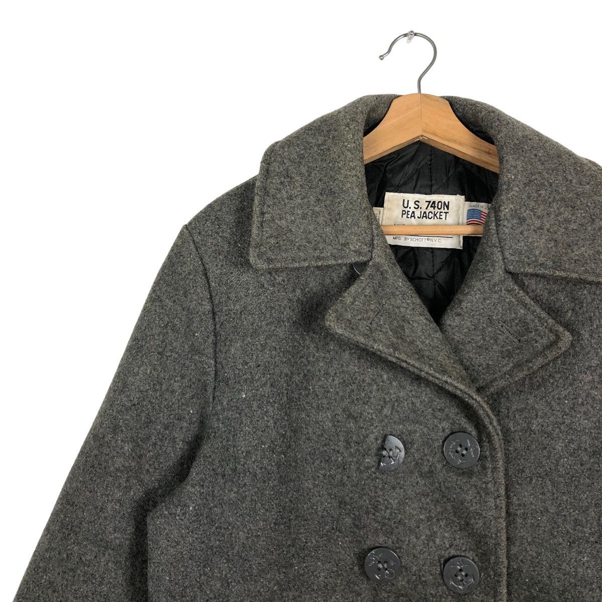 Schott Vintage US.740N Pea Jacket Schott Made in USA Double Breast Size US M / EU 48-50 / 2 - 6 Thumbnail