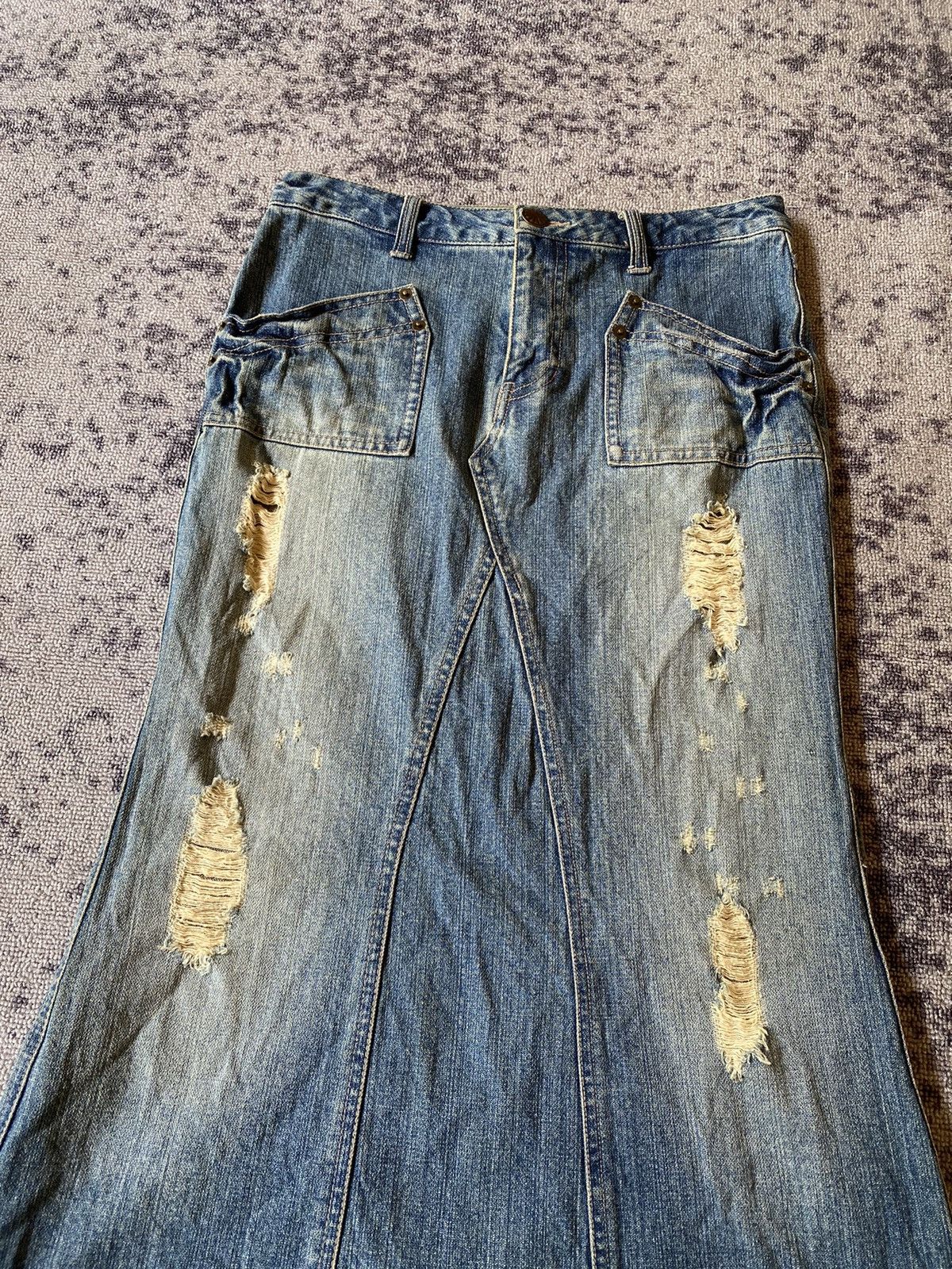 Hysteric Glamour Y2k unknow ifsixwasnine distressed skirt Size 29" - 3 Thumbnail