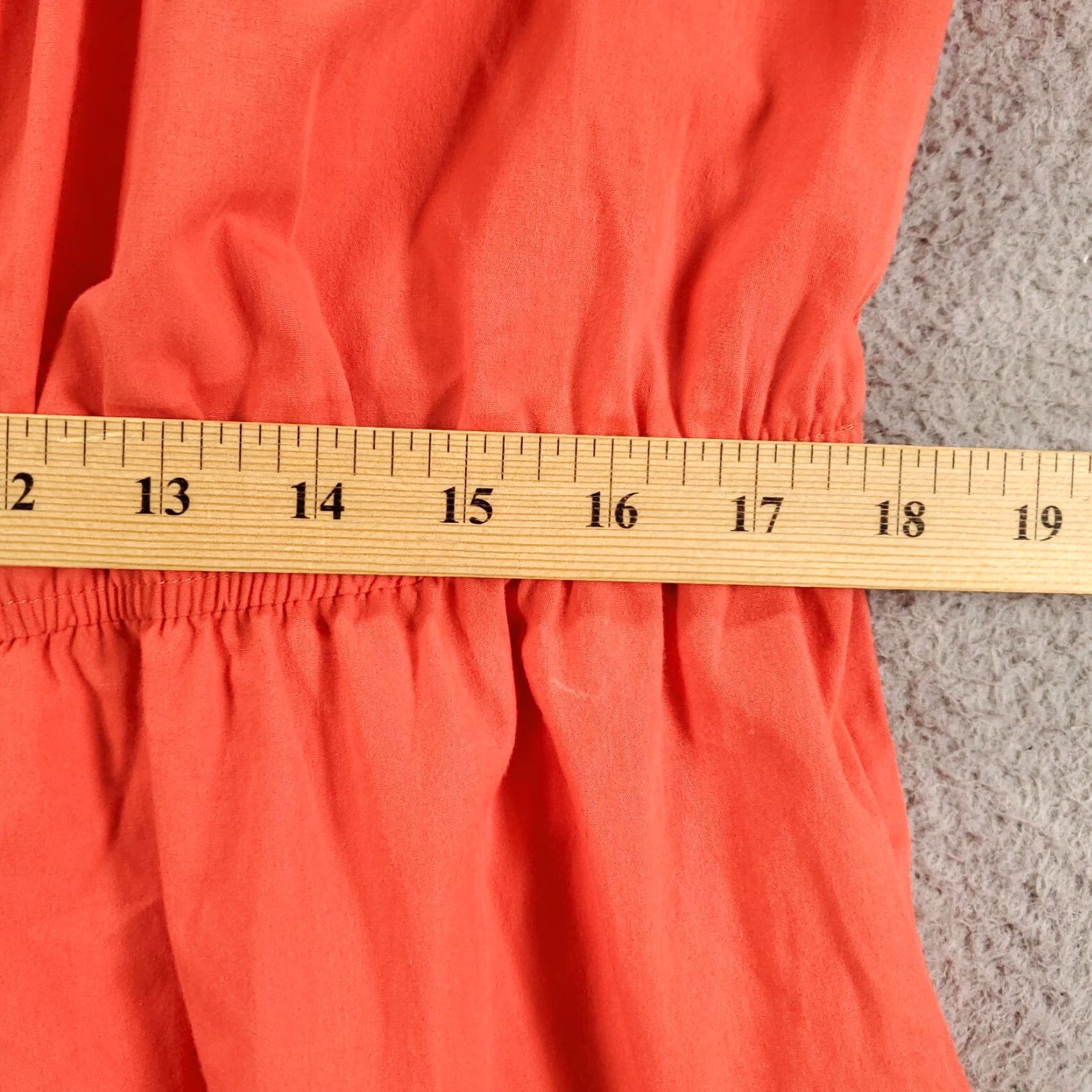 Vintage LC Lauren Conrad Dress Womens 2XL Coral Orange Ruffle Eyelet Tiered Long NWT Size XXL / US 16-18 / IT 52-54 - 4 Thumbnail