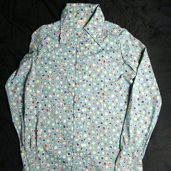 Other Vintage Lee Mar Abstract Floral Polyester Disco Shirt Size US M / EU 48-50 / 2 - 2 Thumbnail