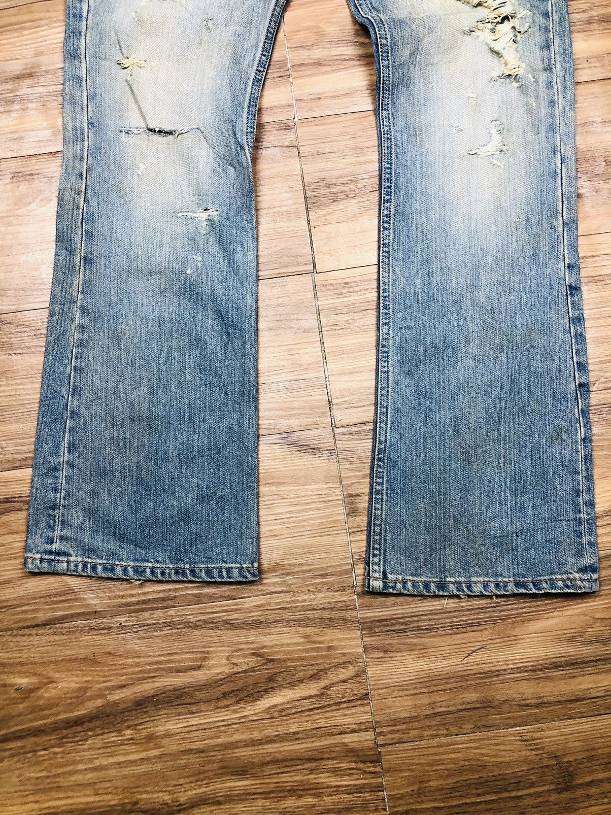 Japanese Brand Haricot Rouge Distressed Jeans (33) Size US 27 - 4 Thumbnail