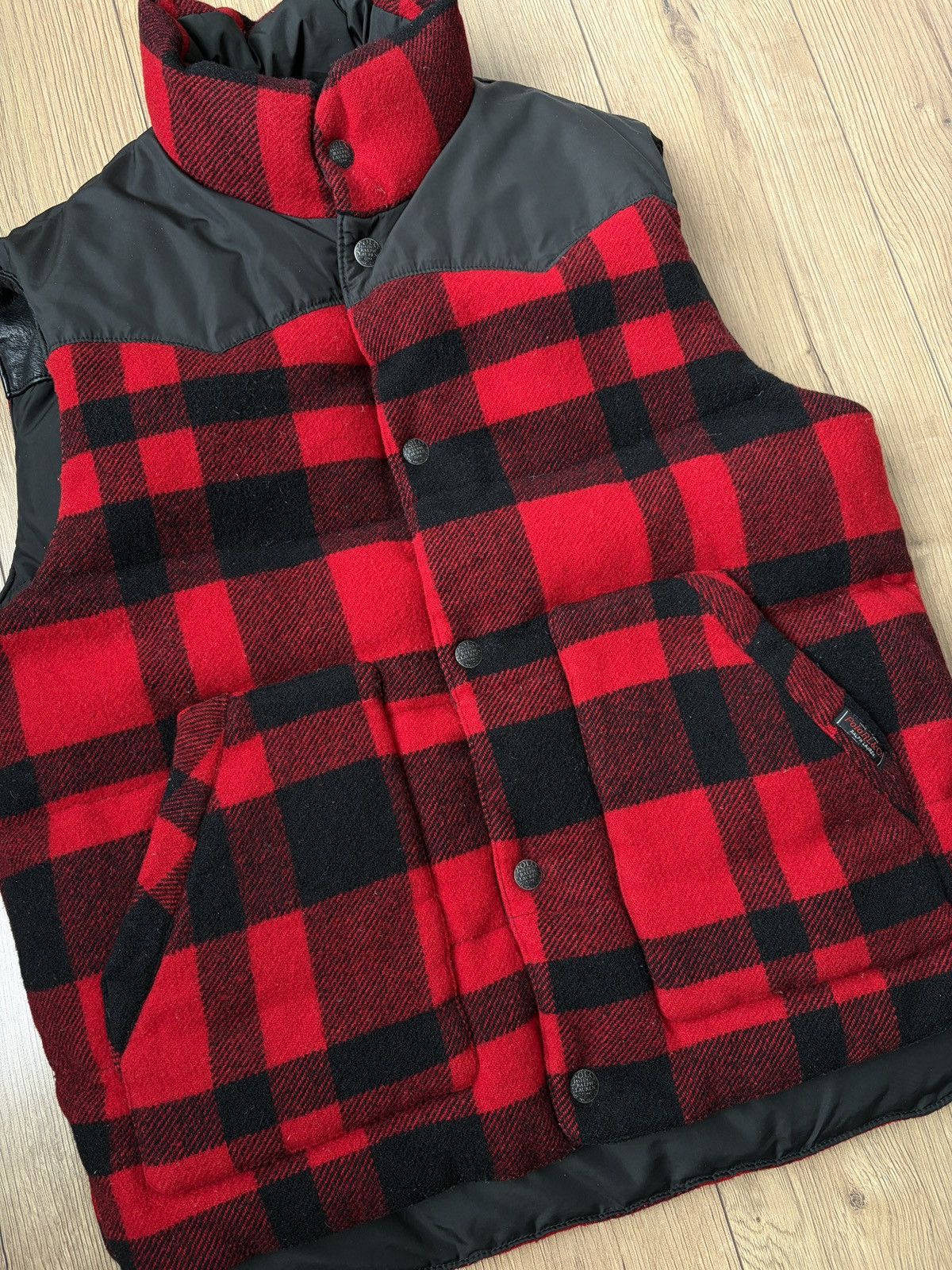Polo Ralph Lauren Polo Ralph Lauren Buffalo Wool Check Down Reversible Vest Size US L / EU 52-54 / 3 - 6 Thumbnail