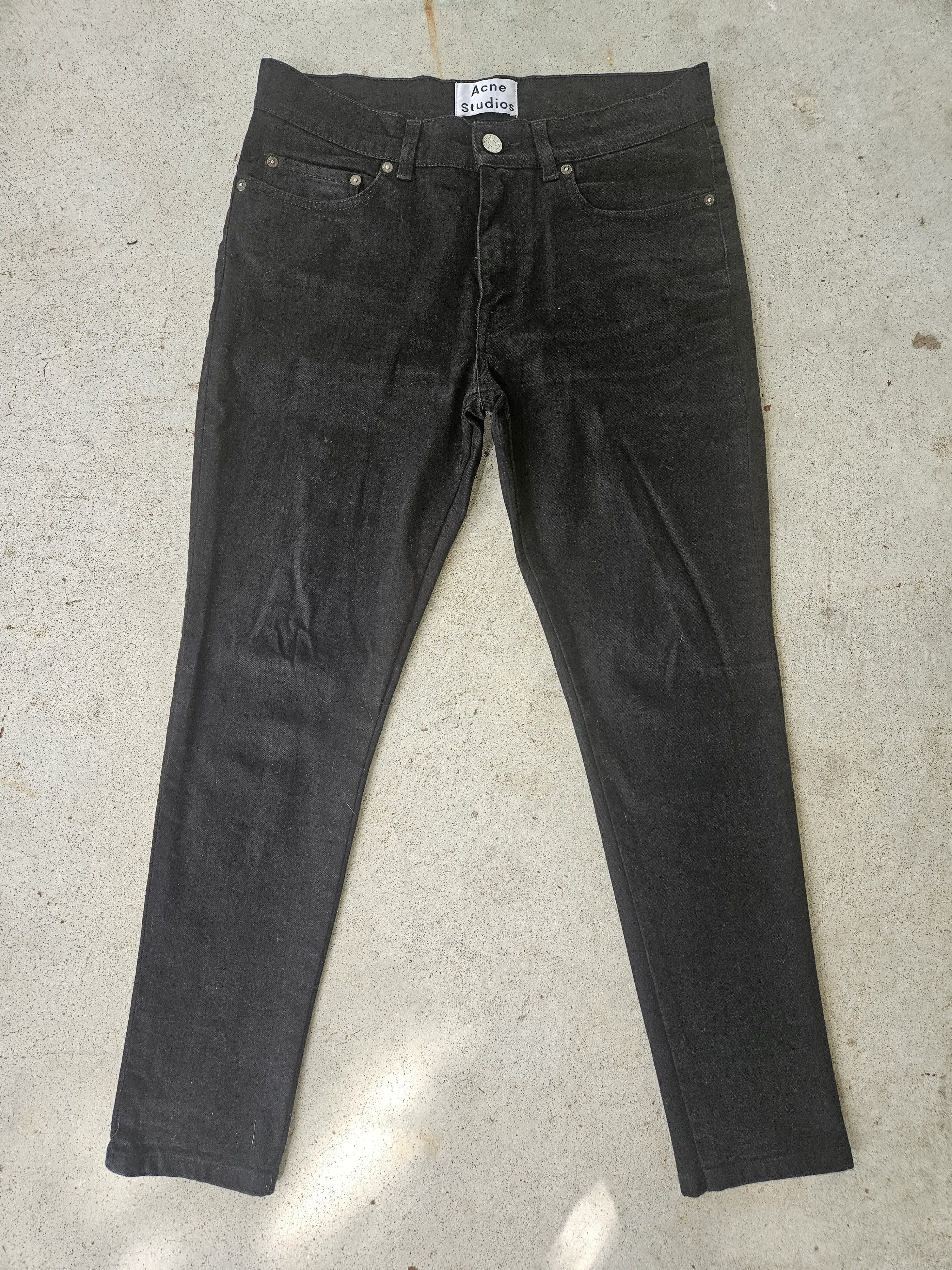 Acne Studios Thin Stay Cash Black Denim Jeans Size US 30 / EU 46 - 1 Thumbnail