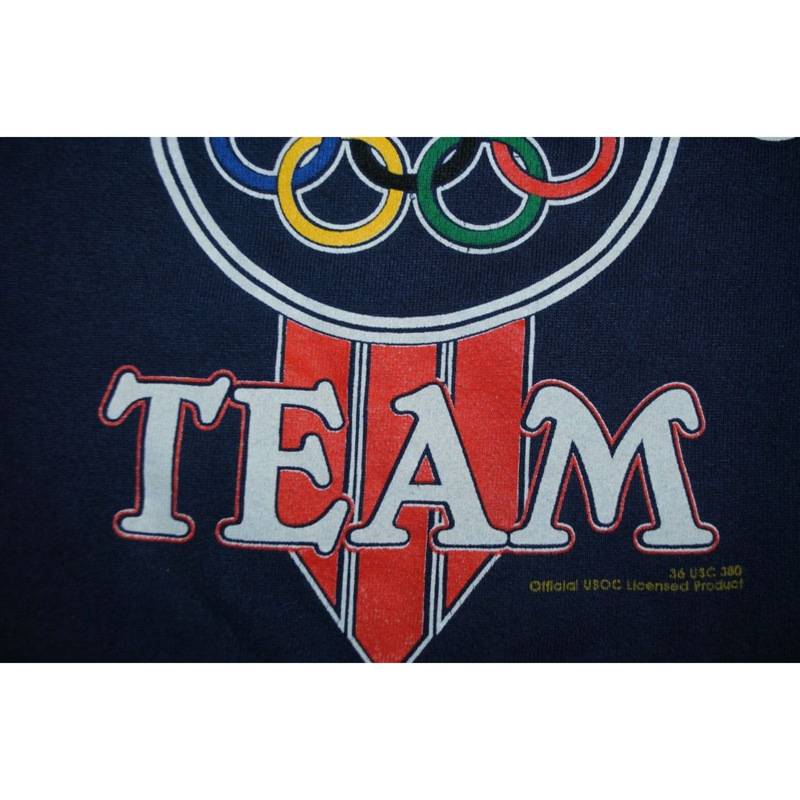 Hanes VINTAGE USA OLYMPICS SWEATSHIRT | OFFICIAL USOC LICENSED PRODUCT XL | Hanes | Blue | Long Sleeve | 90s Mens Adults XL Size US XL / EU 56 / 4 - 3 Thumbnail
