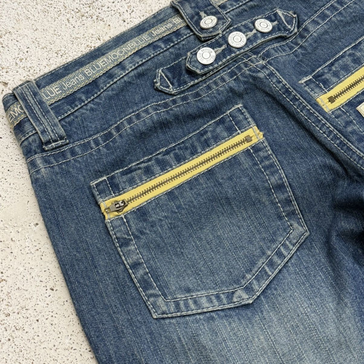 Japanese Brand Vintage Buckle Back Pants Blue Moon Blue Denim Pants Size US 29 - 15 Thumbnail