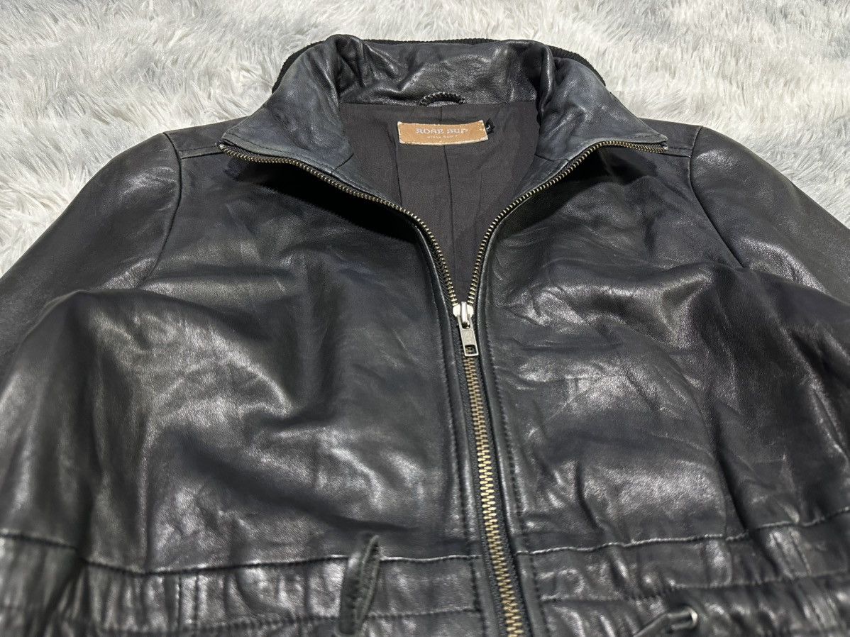 KMRii 🔥Sick Y2K Rose Bud Lamb Leather Coat Drawstring Jacket Goth Size US M / EU 48-50 / 2 - 9 Thumbnail