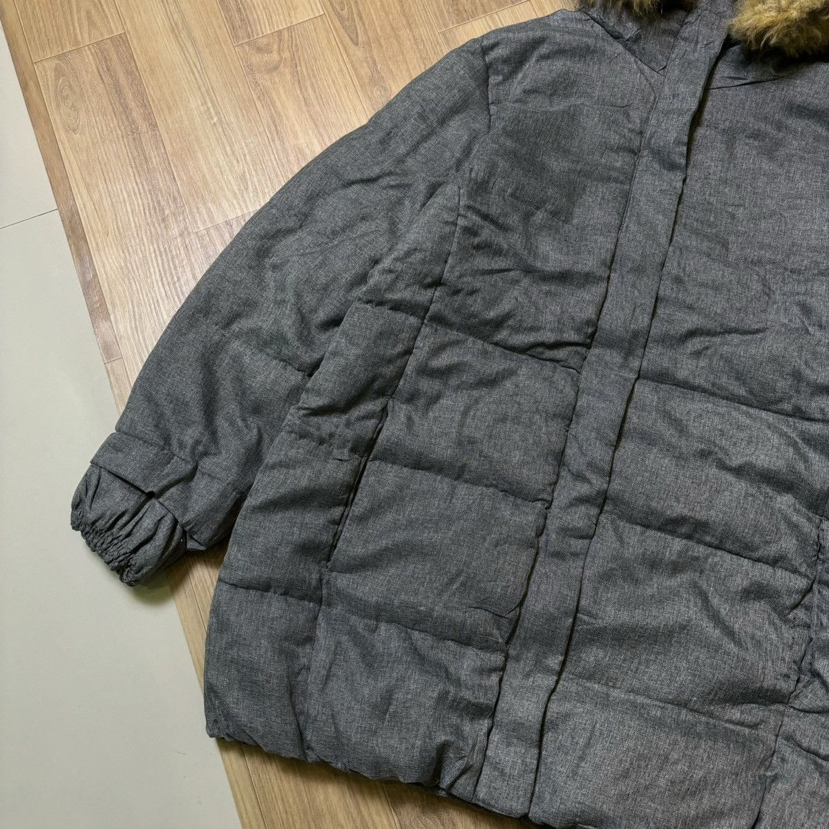 If Six Was Nine × Japanese Brand × Le Grande Bleu (L.G.B.) Navy Fur jacket down puffer IfSixWasNine LGB Style japan Size US L / EU 52-54 / 3 - 8 Thumbnail