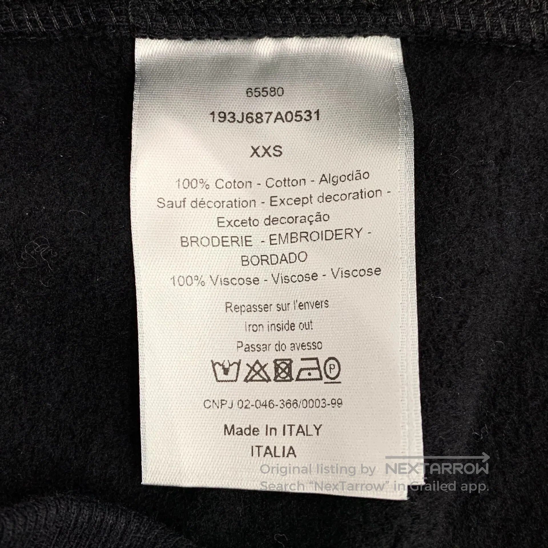 Dior Dior Black logo letter embroidered cotton long-sleeve swea Size US XXS / EU 40 - 7 Thumbnail