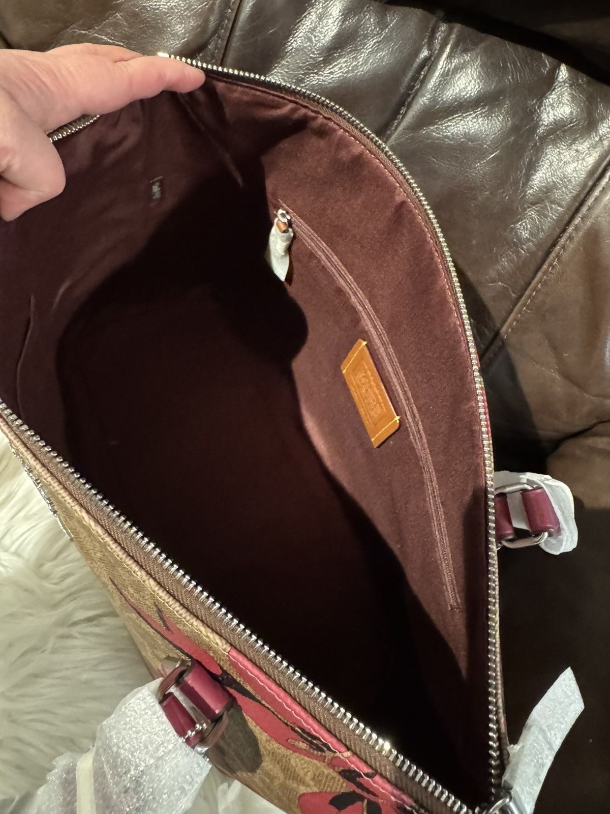 Coach Coach Gallery Tote Bag In Signature Canvas With Bow cz174 Size ONE SIZE - 10 Thumbnail