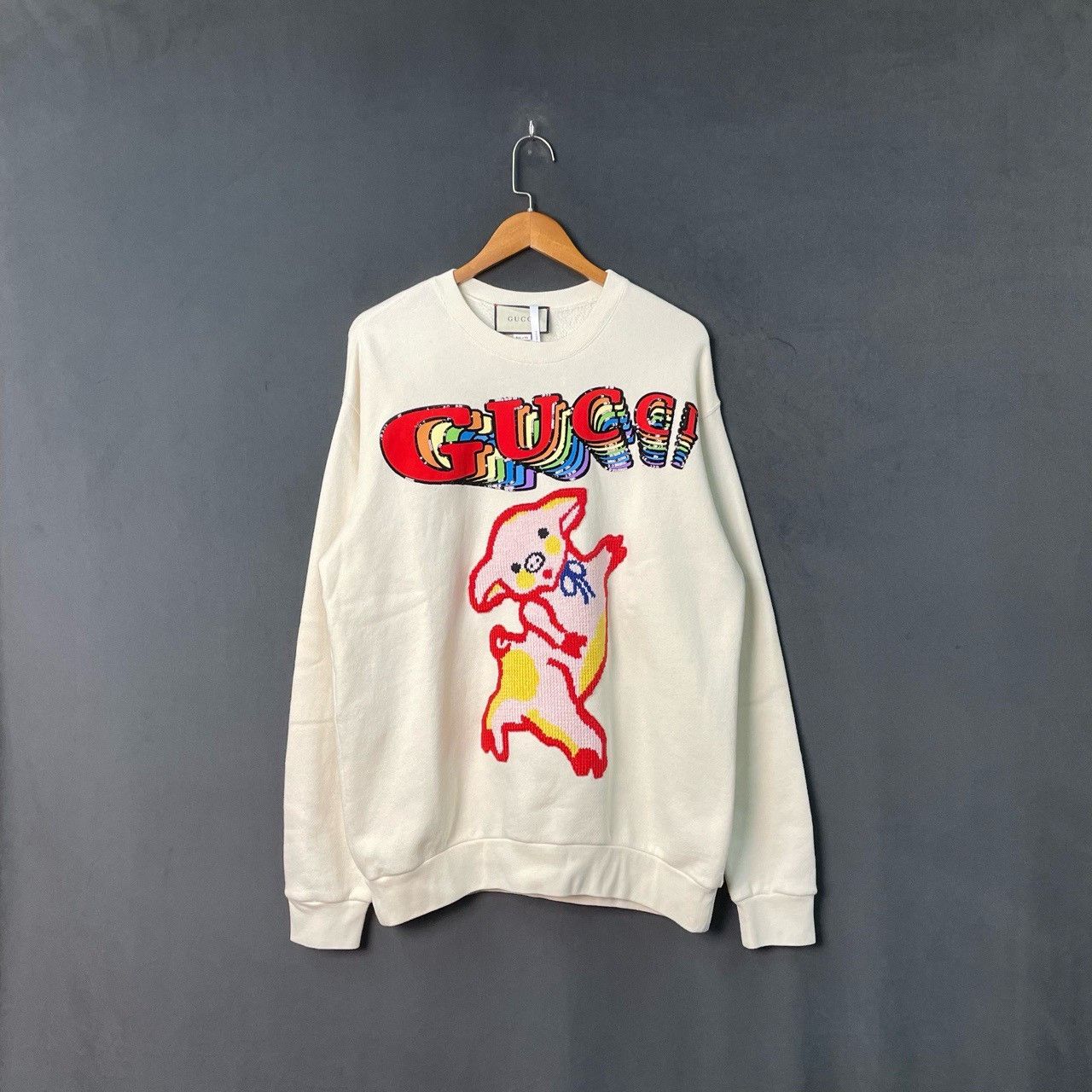 Gucci Gucci White scaly pig sweatshirt 2501-Nextarrow Size US M / EU 48-50 / 2 - 1 Thumbnail