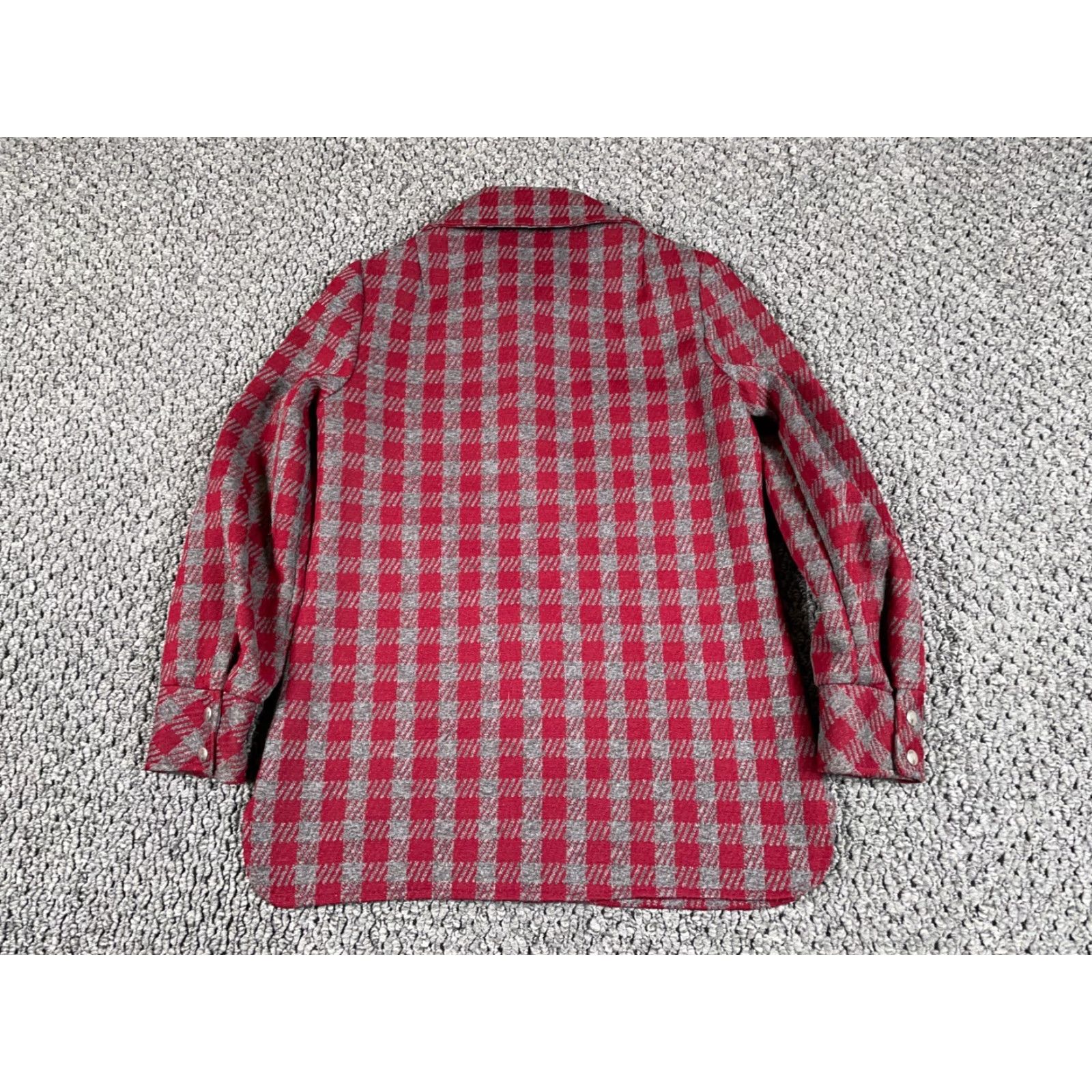 Vintage VINTAGE Women's Small Red Gray Plaid Western Shirt Size S / US 4 / IT 40 - 2 Thumbnail