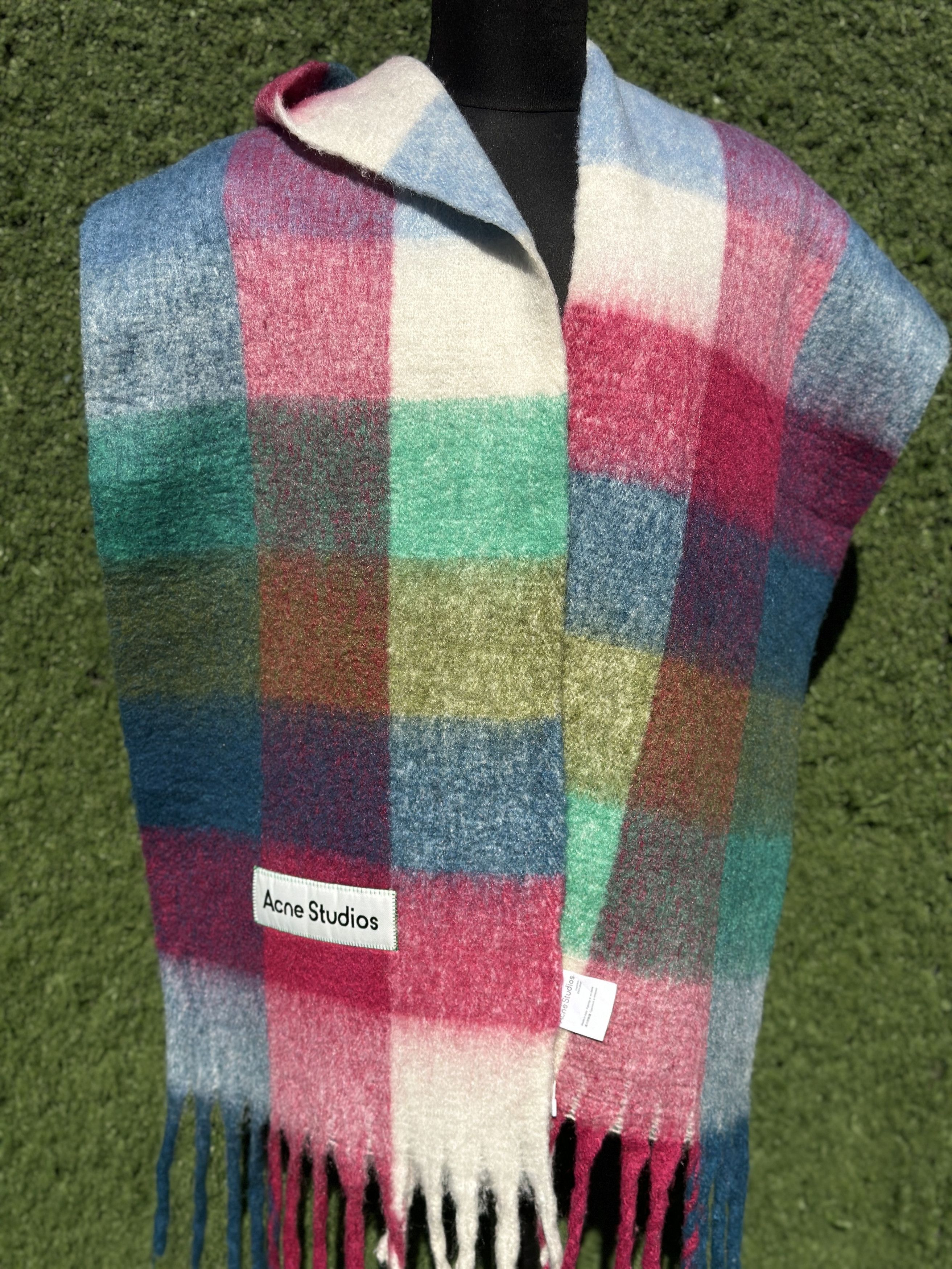 Acne Studios Acne Studios Multicolor Check Scarf Fringe Italy 250Cm Size ONE SIZE - 5 Thumbnail