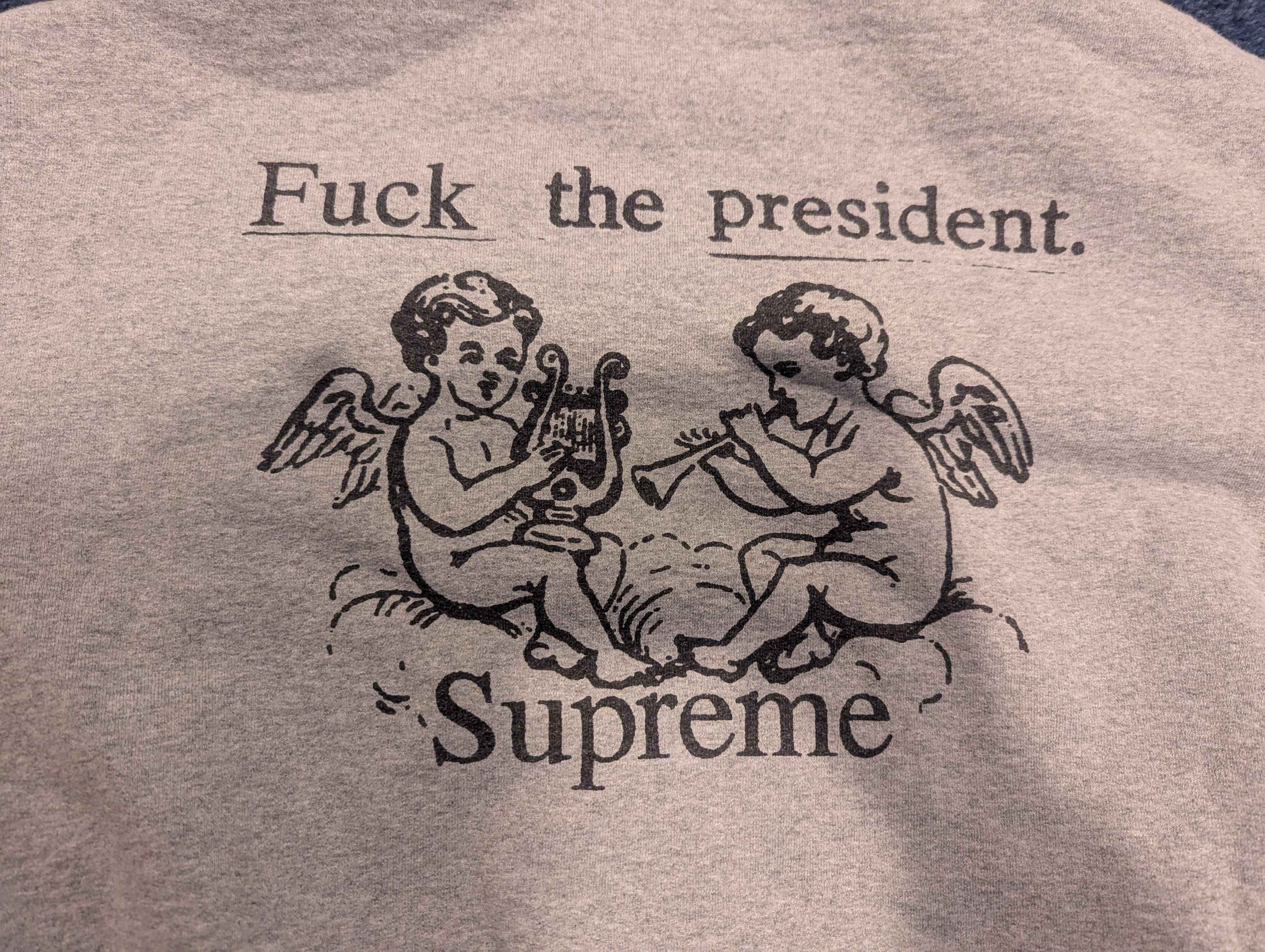 Supreme Supreme President Hooded Sweatshirt (FW25) - Washed Navy Size US M / EU 48-50 / 2 - 7 Thumbnail
