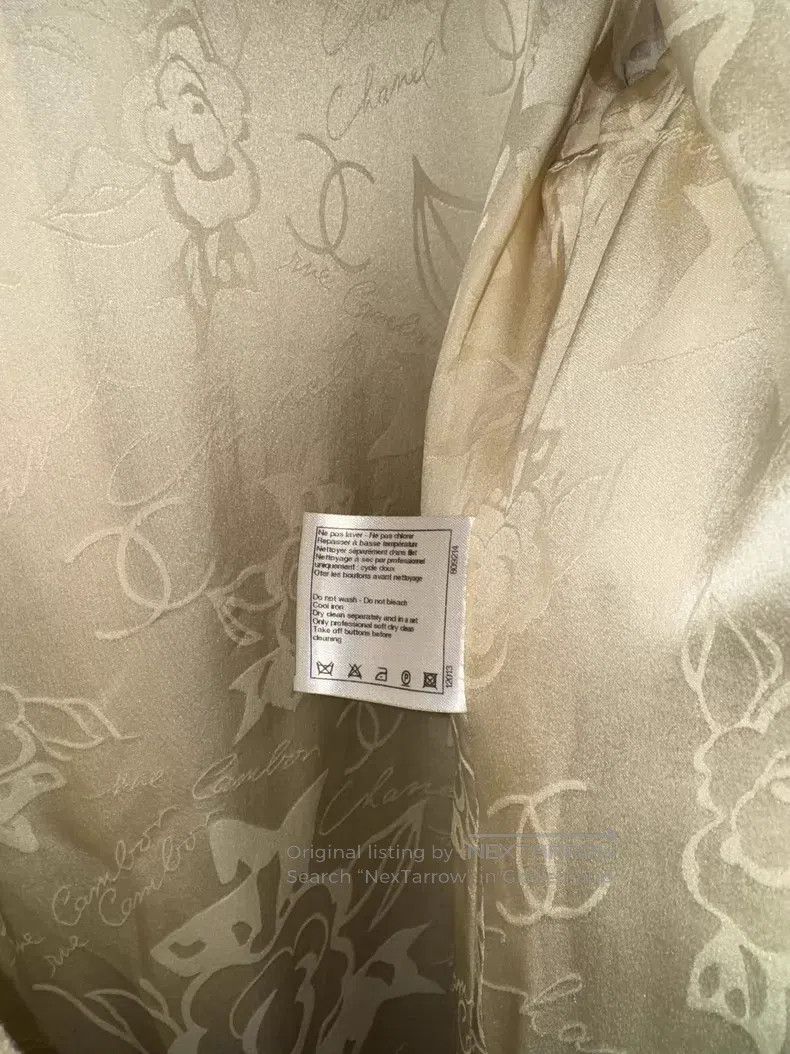 Chanel Chanel Off-White Stand Collar Long Trench Coat Size US S / EU 44-46 / 1 - 9 Thumbnail