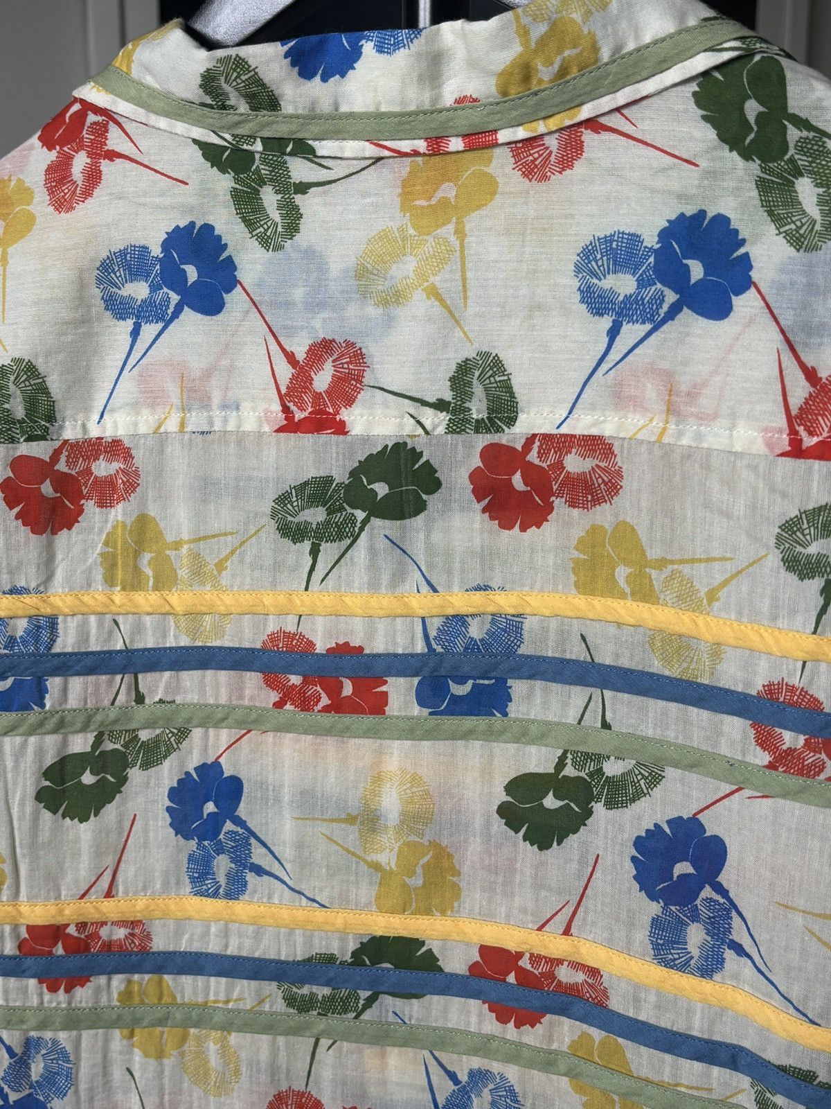 BODE FLORAL PATTERN LOGO BUTTON UP SHIRT
