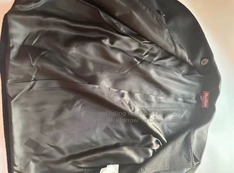 Max Mara Max Mara Black Wool Coat Size L / US 10 / IT 46 - 5 Thumbnail