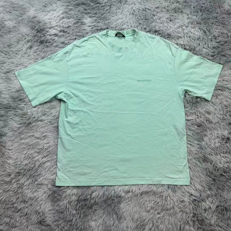 Balenciaga Mint green short sleeve with back label