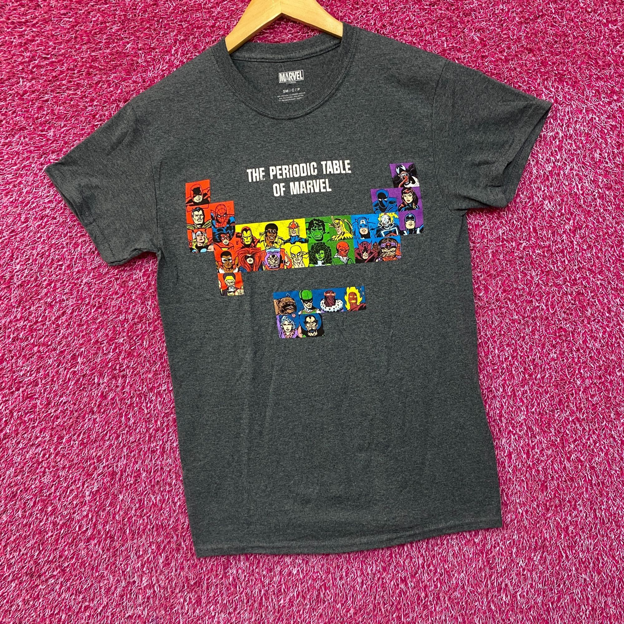 Marvel Comics Marvel Comic Periodic Table Super Hero Tshirt Size Small Size US S / EU 44-46 / 1 - 3 Thumbnail