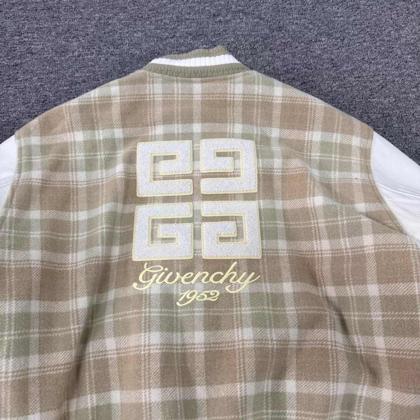 Givenchy Givenchy SS24 4G 46 Wool-Check Leather-Sleeve Baseball Size US S / EU 44-46 / 1 - 4 Thumbnail