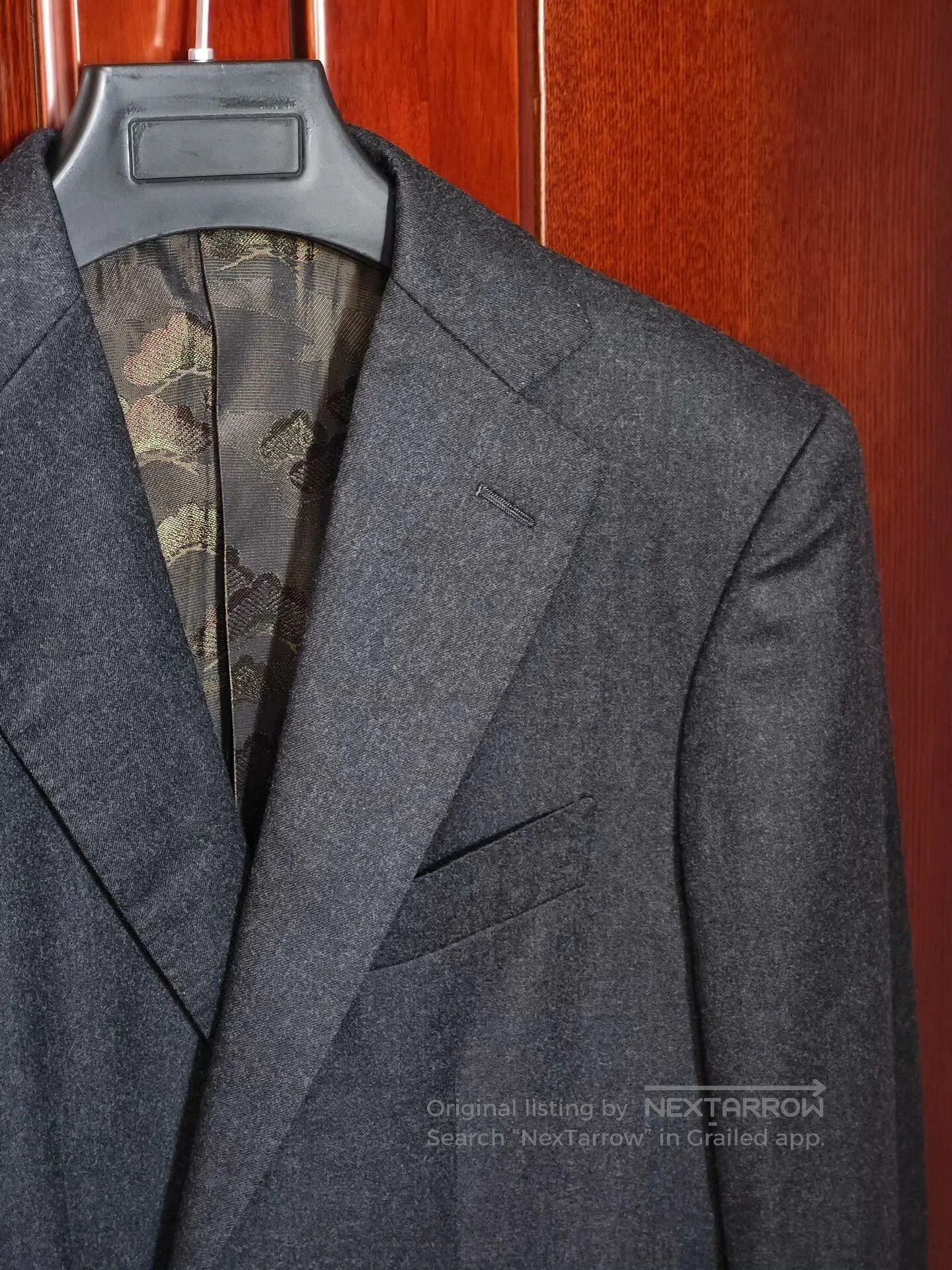 Japanese Brand Custom Italian Wool Blend Suit Jacket. Size US M / EU 48-50 / 2 - 2 Thumbnail