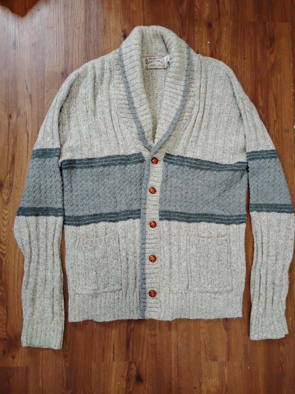 London Fog Vintage MCM Mod London Fog Cardigan Sweater Wool Size US XXL / EU 58 / 5 - 2 Thumbnail