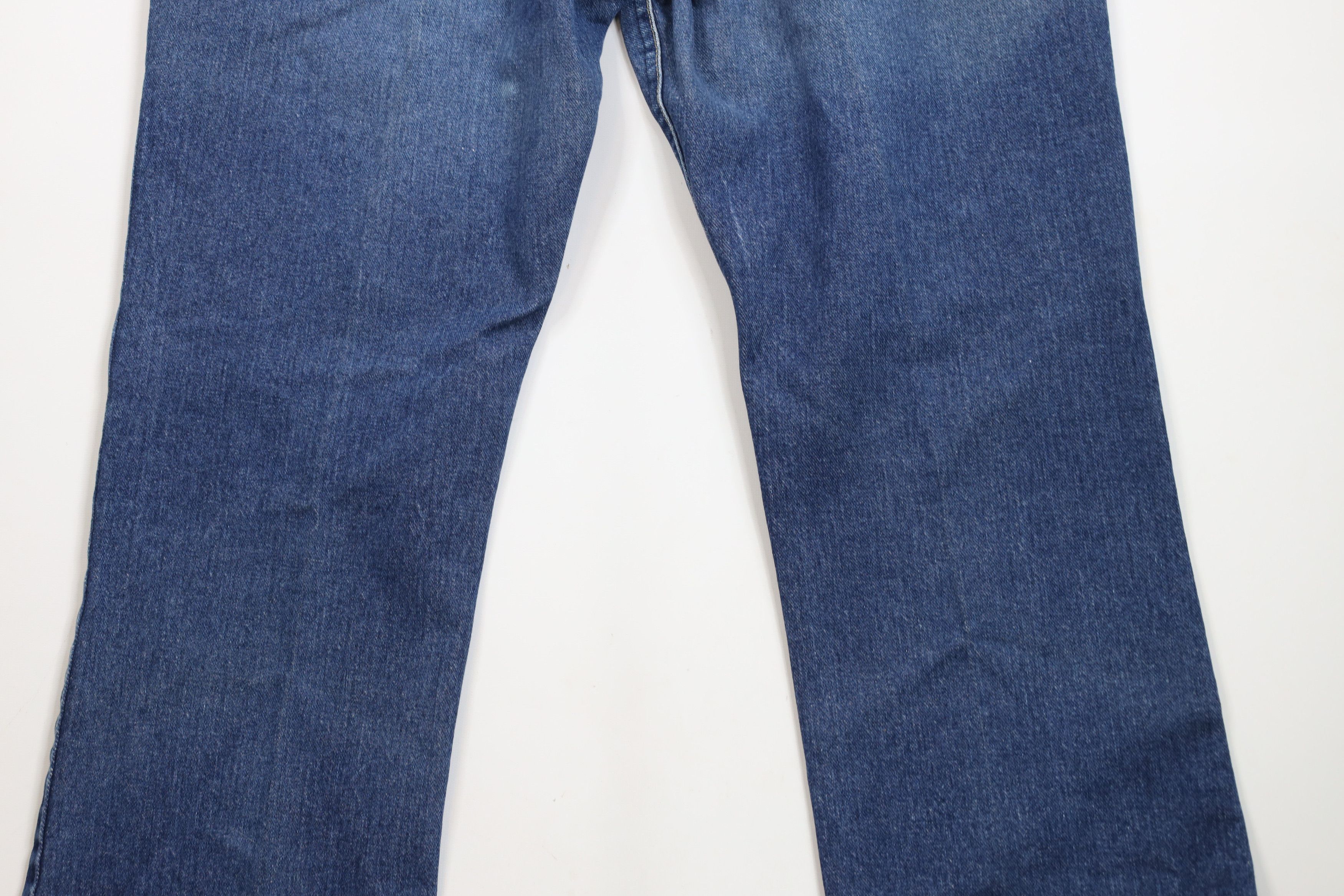 Lee × Vintage Vintage 70s Lee Flared Wide Leg Denim Jeans Blue Cotton USA Size US 38 / EU 54 - 11 Thumbnail