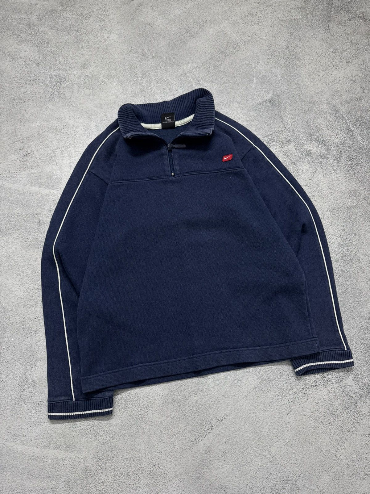Nike Vintage Y2K Nike Mini Swoosh 1/3 Zip Hoodie 00’s Size US S / EU 44-46 / 1 - 5 Thumbnail