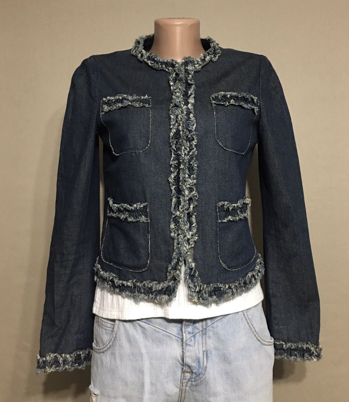 Moschino Moschino Y2K Denim Blue Cotton Womens Jacket Size S / US 4 / IT 40 - 1 Thumbnail