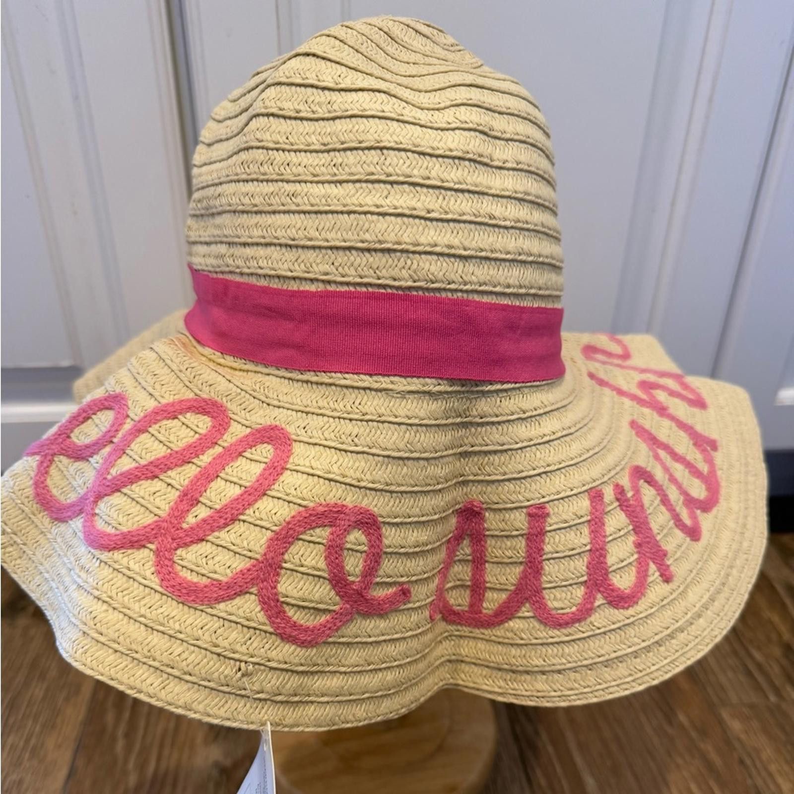 Other Beach Hat Set Floppy Hat ‘Hello Sunshine’ text packable hat Size ONE SIZE - 5 Thumbnail