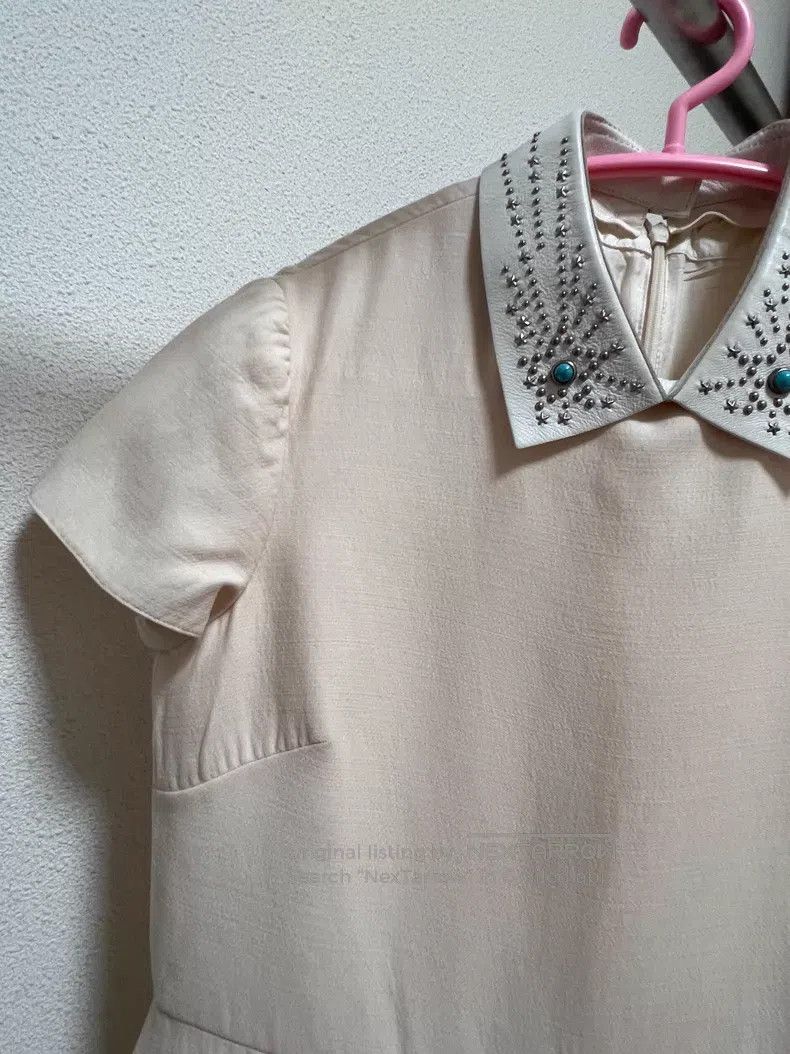 Valentino Valentino Off-white leather bow tie dress Size L / US 10 / IT 46 - 3 Thumbnail