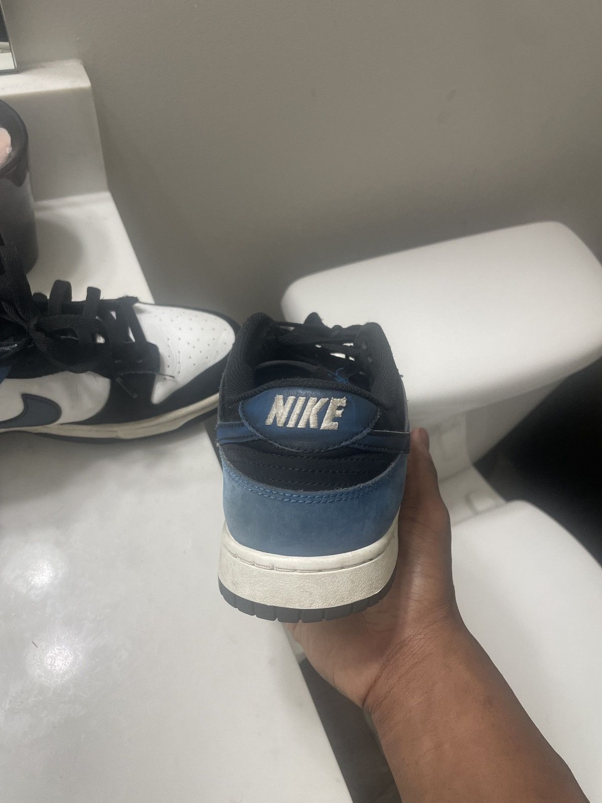 Nike Black and Navy Blue Dunks Size US 11 / EU 44 - 3 Thumbnail
