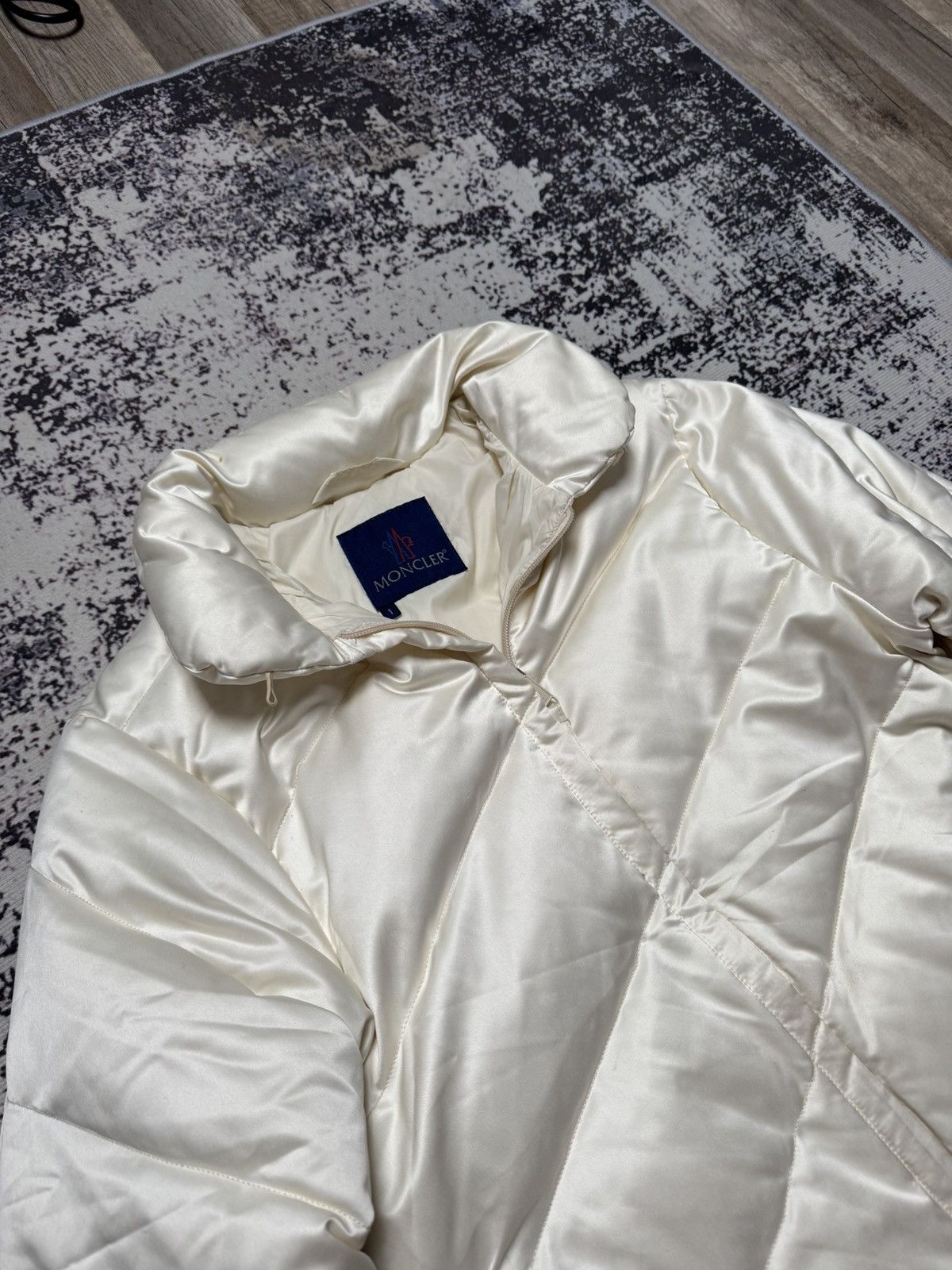 Moncler × Vintage Moncler Vintage Puffer coat jacket 1 beige white S Size US S / EU 44-46 / 1 - 3 Thumbnail
