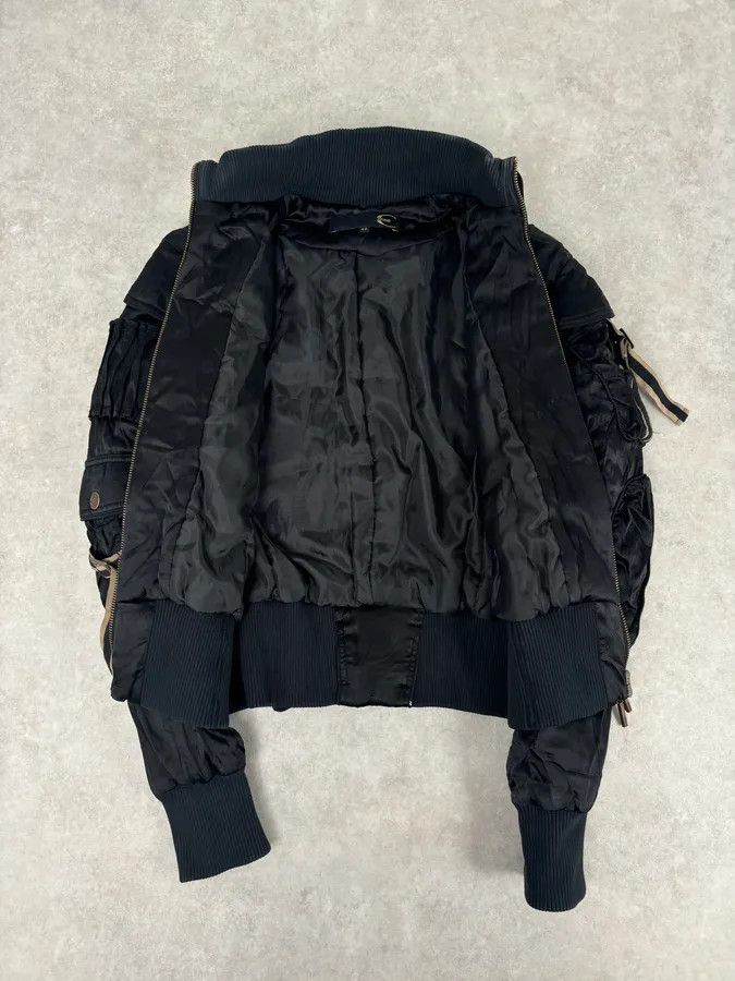 Just Cavalli AW2005 Cavalli Black Silk Multi-Pocket Cargo Gun Bomber Jacket Size S / US 4 / IT 40 - 7 Thumbnail