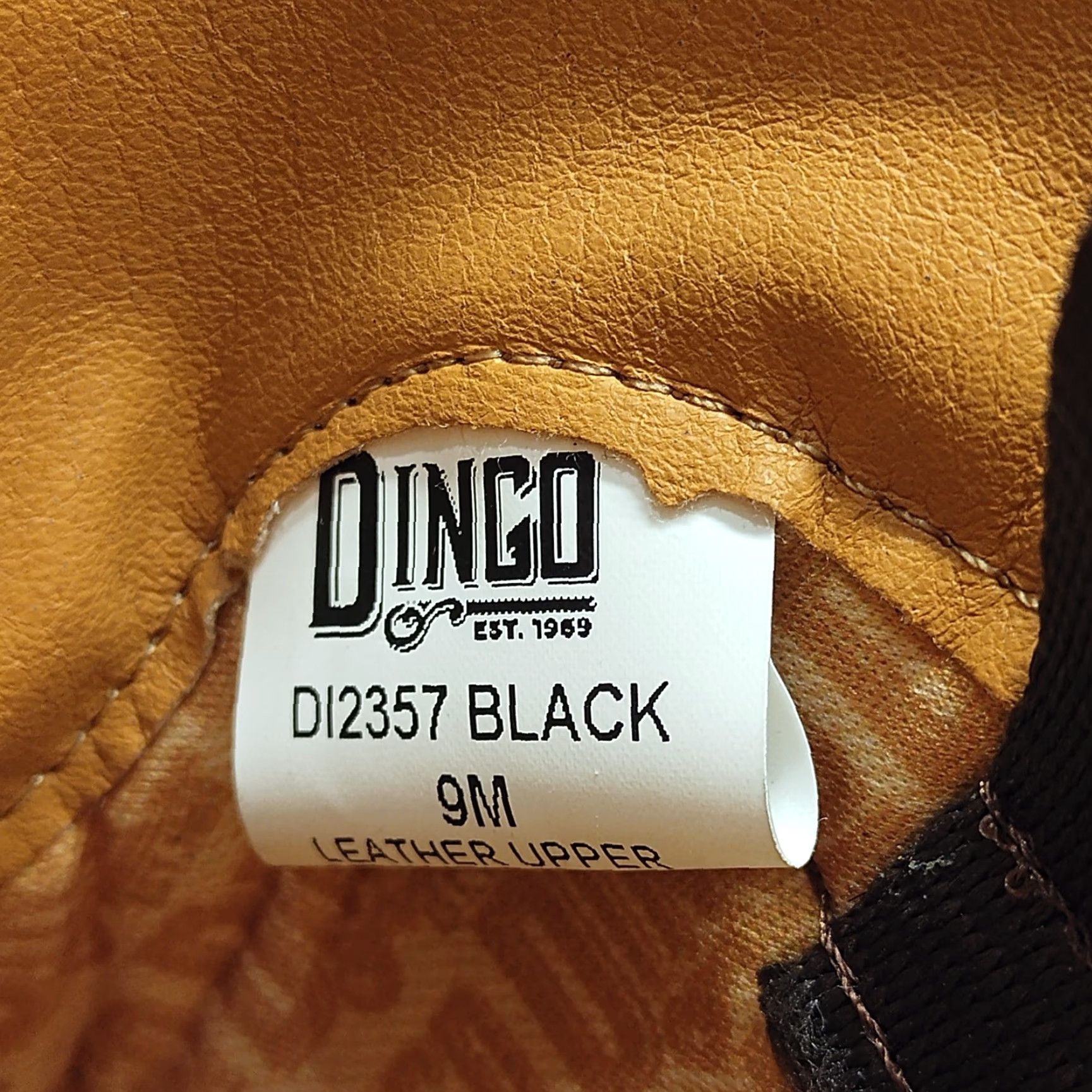 Vintage Dingo Star Power Western Boots Womens US 9M Black Leather Fringe Studded DI2357 NWOB Women Size 9 Western Boot Size US 9 / IT 39 - 3 Thumbnail