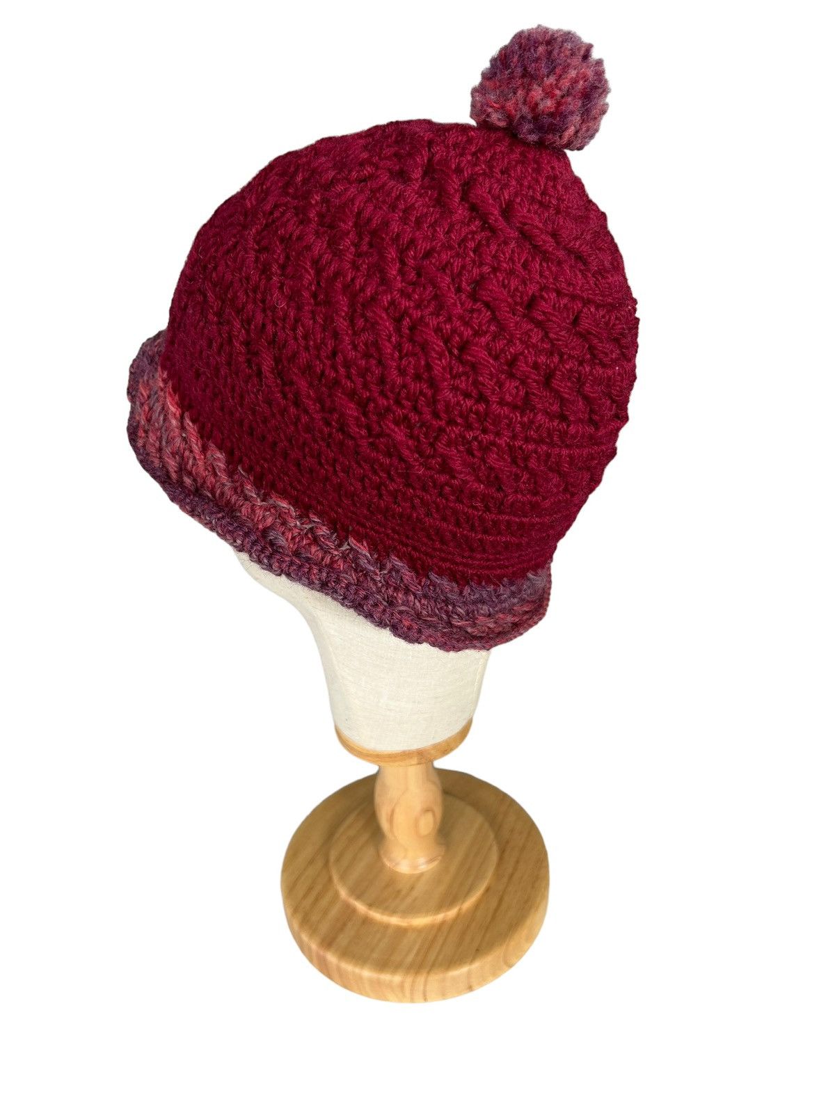 Japanese Brand Handmade Crochet Knitted Beanie Hats Size ONE SIZE - 3 Thumbnail